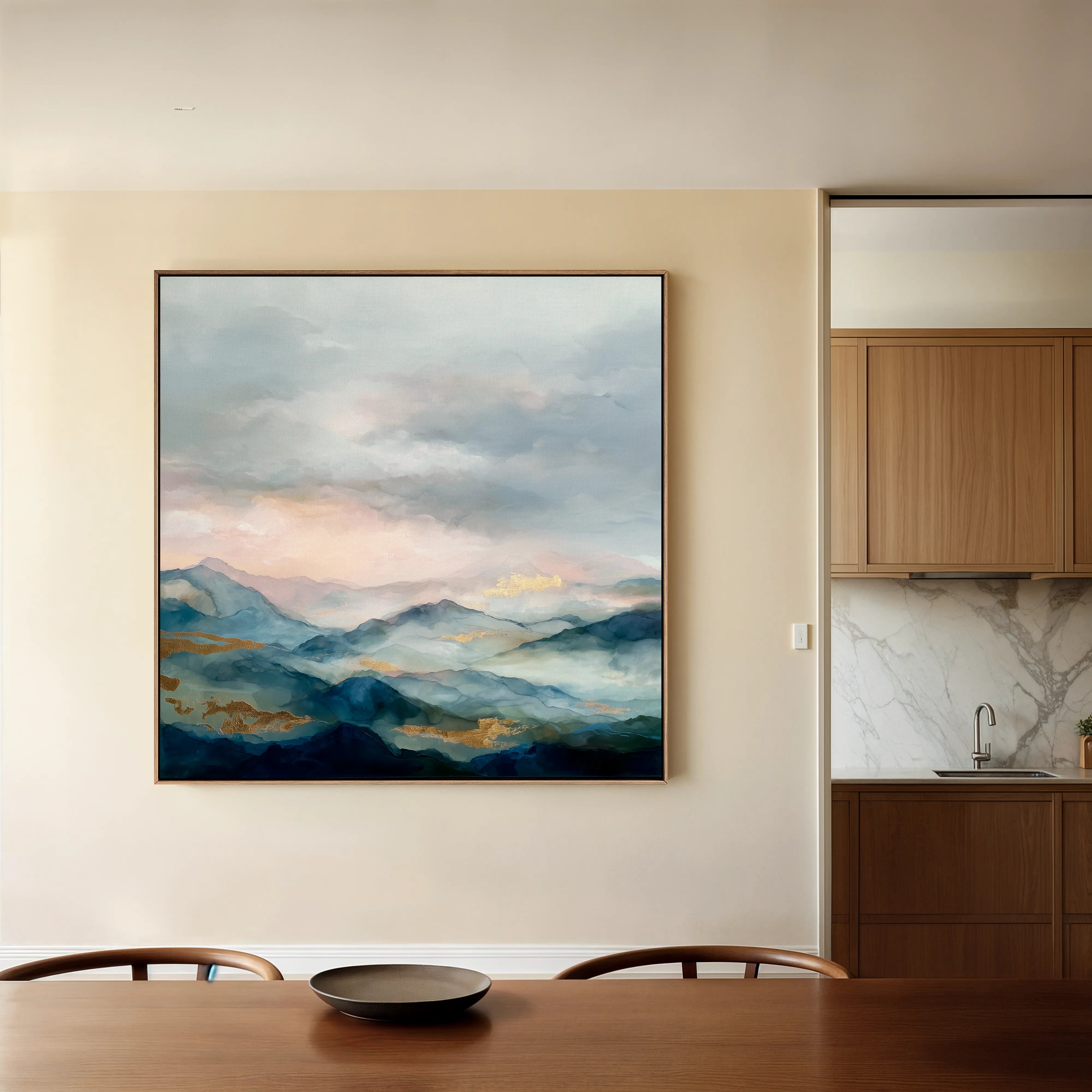 Abstract 1164 Canvas Art 60 x 60 cm / Black
