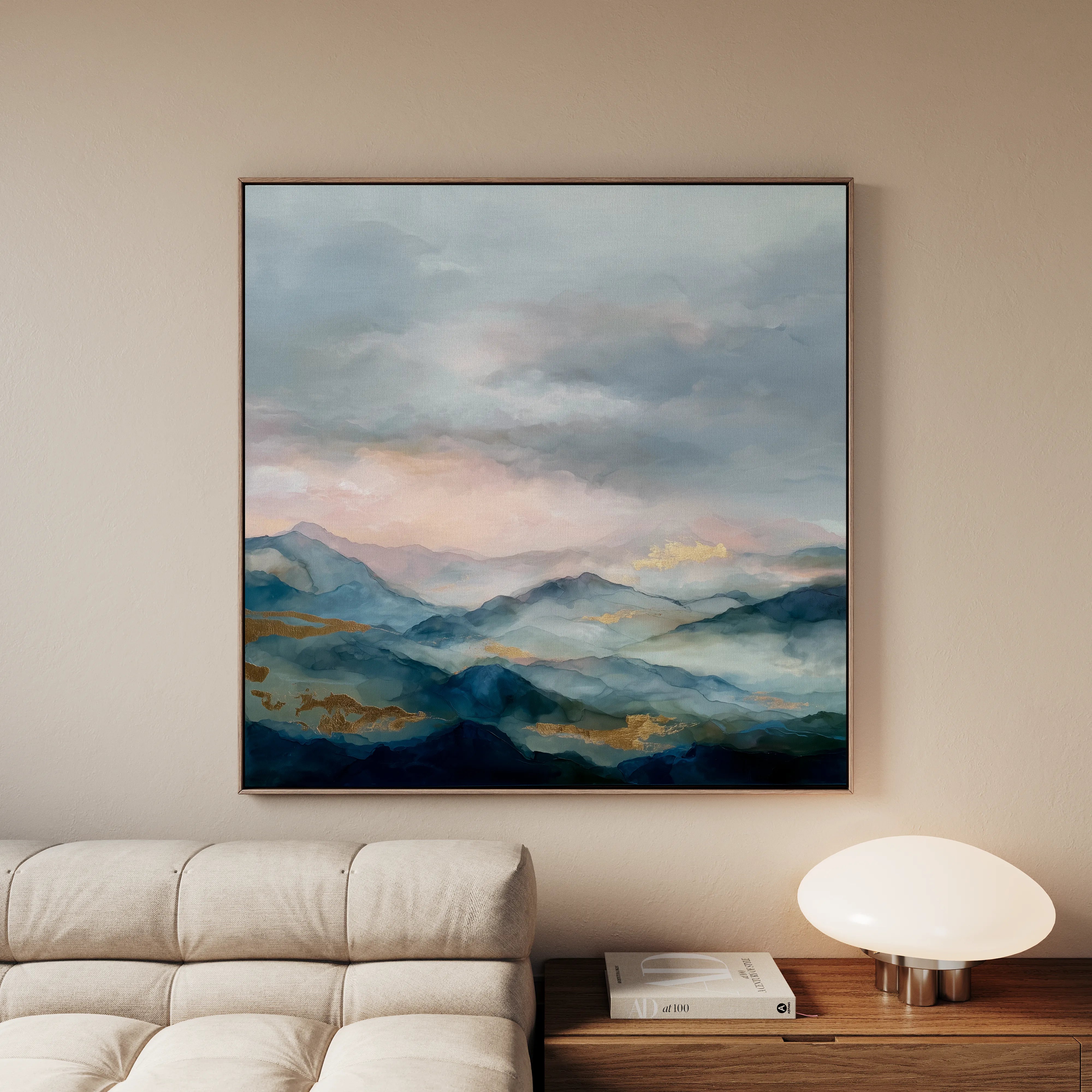 Abstract 1164 Canvas Art 60 x 60 cm / Black