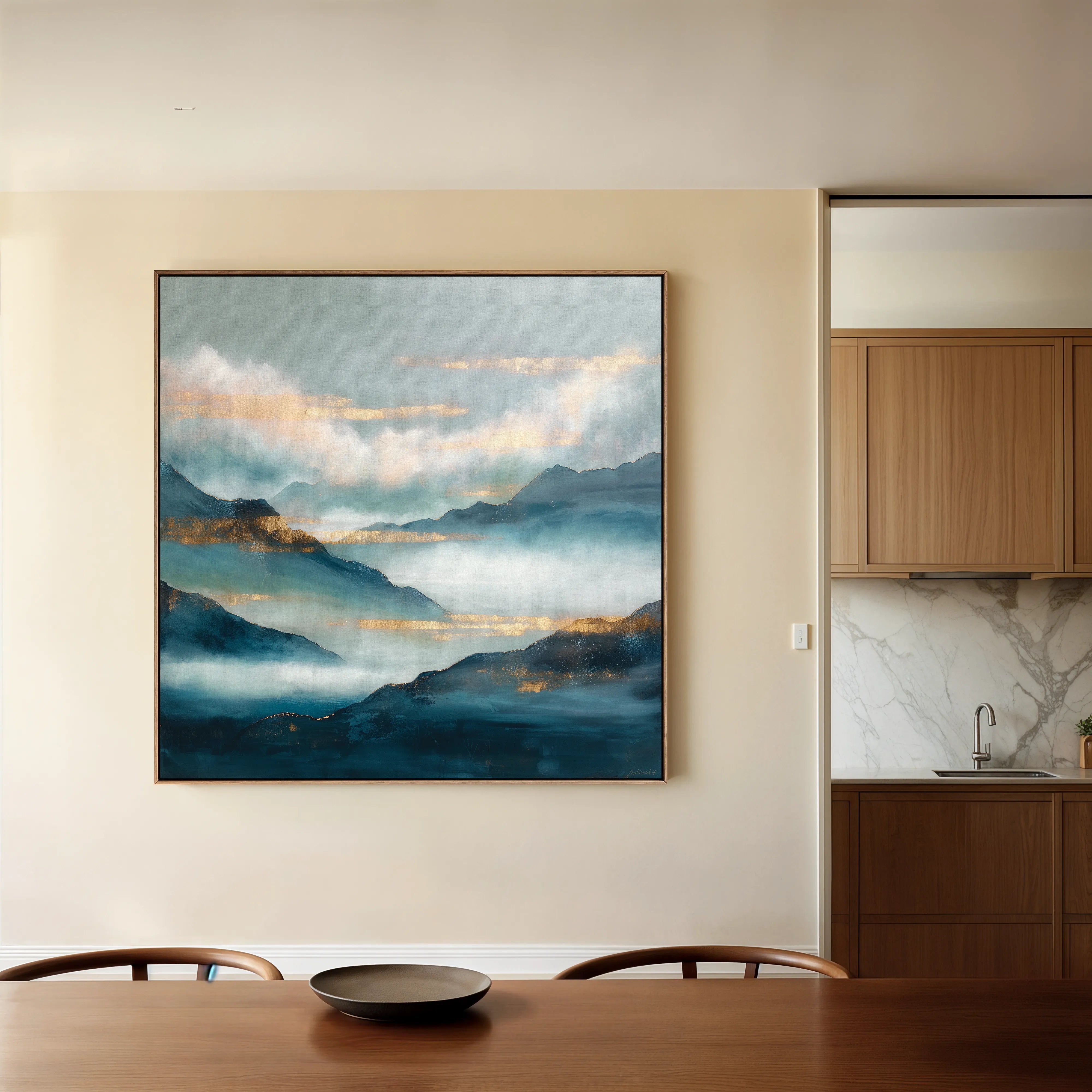 Abstract 1165 Canvas Art 60 x 60 cm / Black
