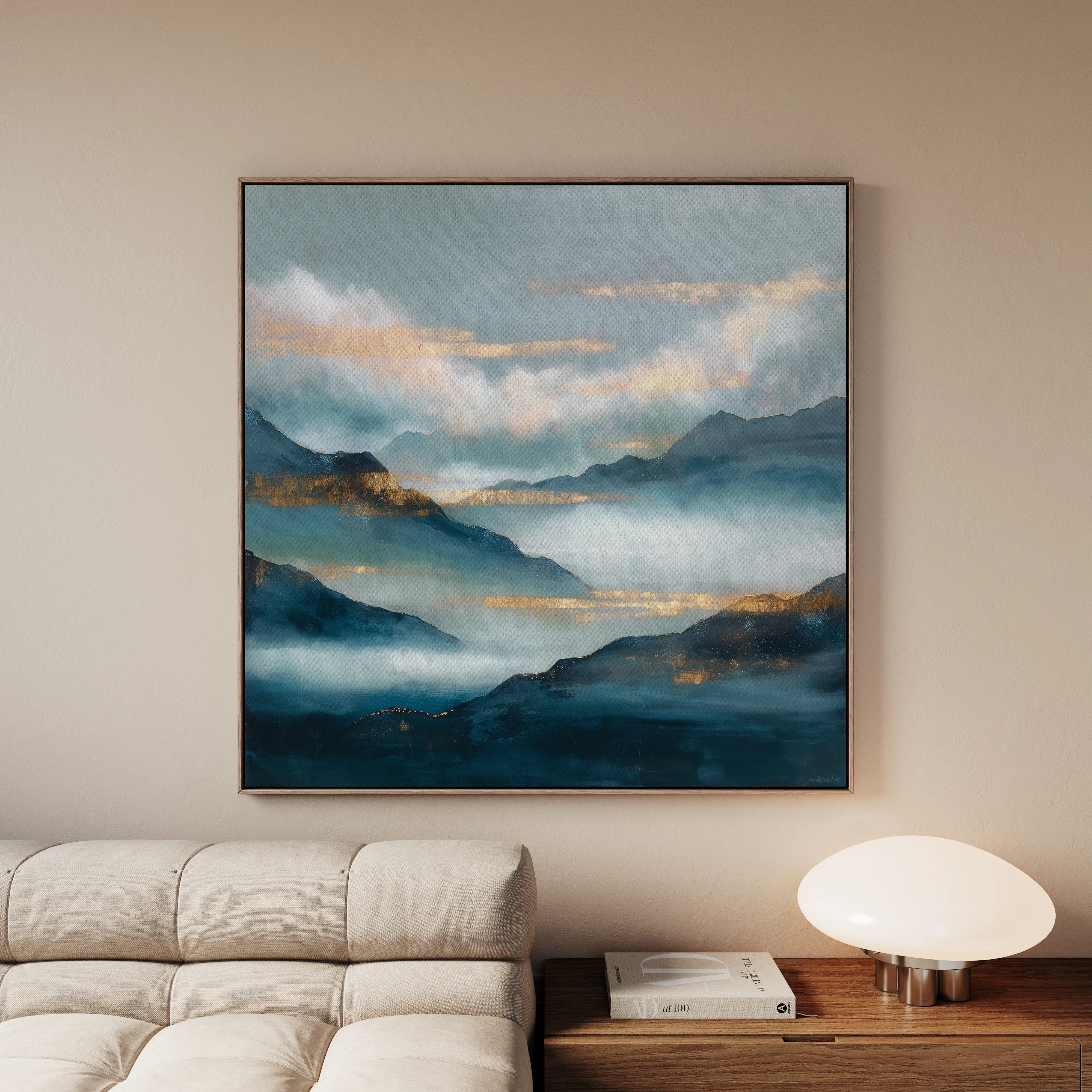 Abstract 1165 Canvas Art 60 x 60 cm / Black
