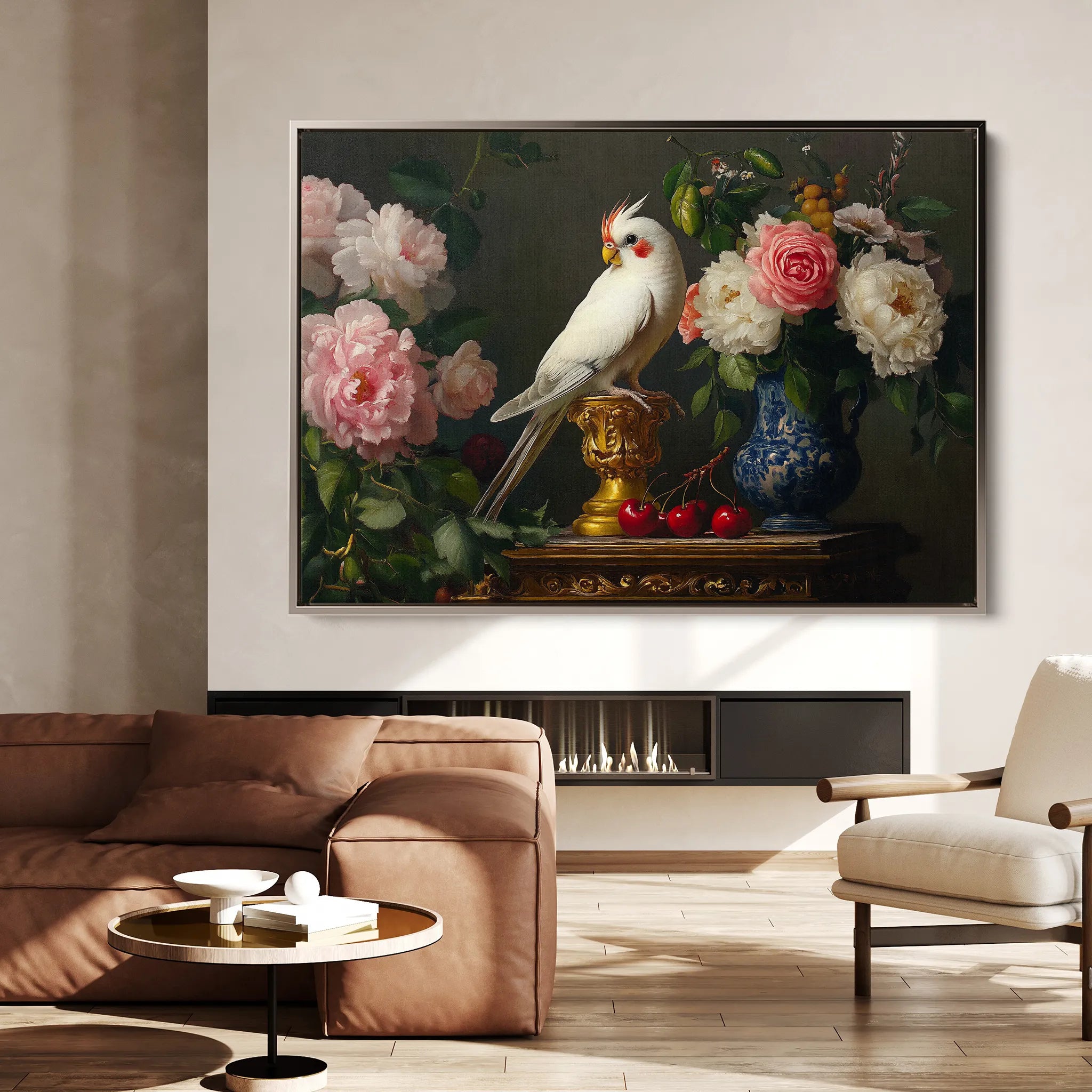 Floral 1165 Canvas Art 60 x 40 cm / Black