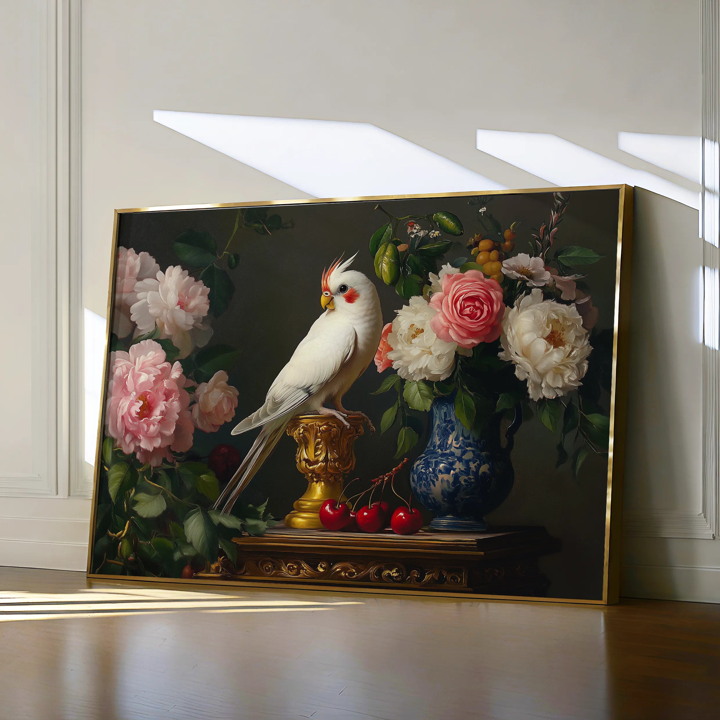 Floral 1165 Canvas Art 60 x 40 cm / Black