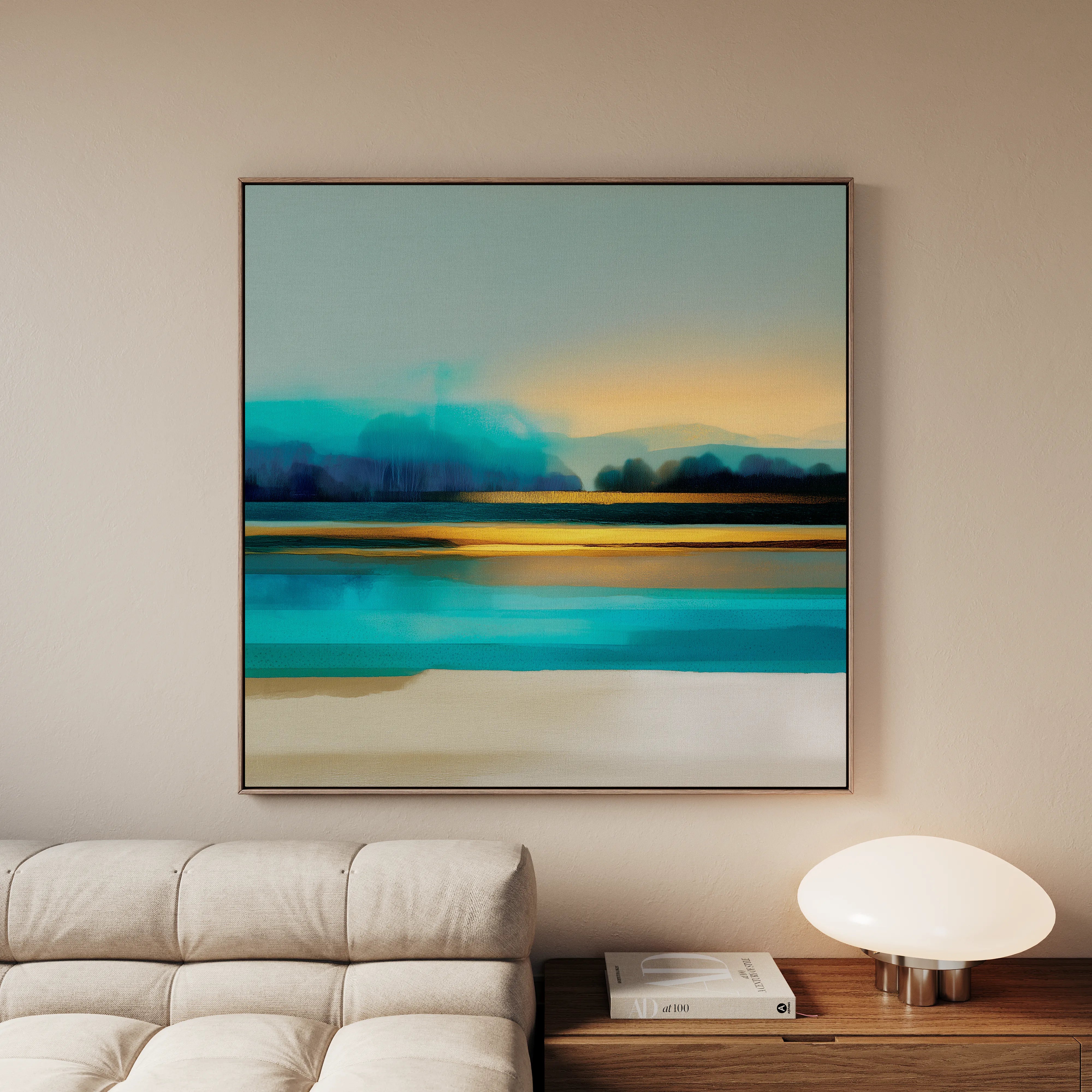 Abstract 1166 Canvas Art 60 x 60 cm / Black