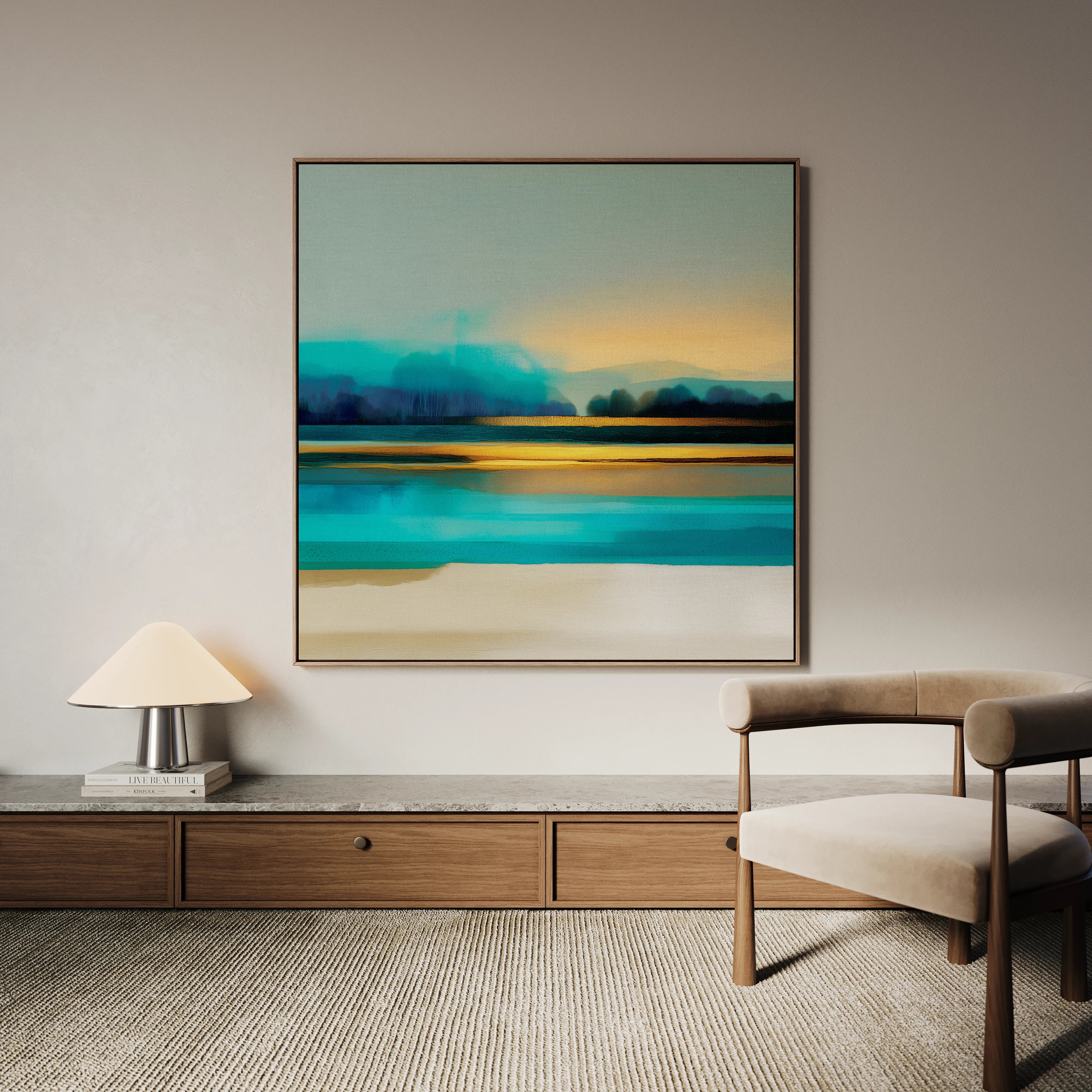 Abstract 1166 Canvas Art 60 x 60 cm / Black