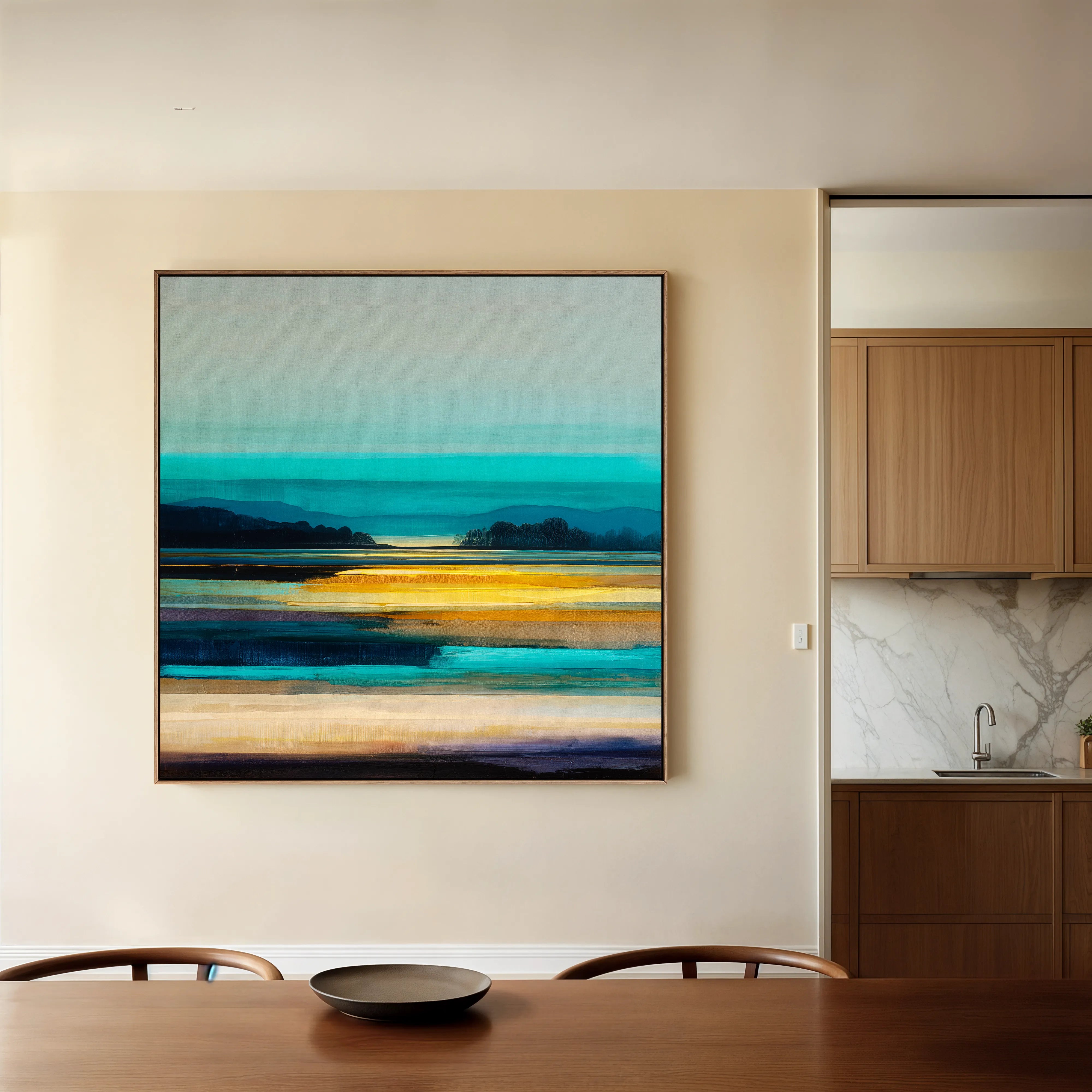 Abstract 1167 Canvas Art 60 x 60 cm / Black