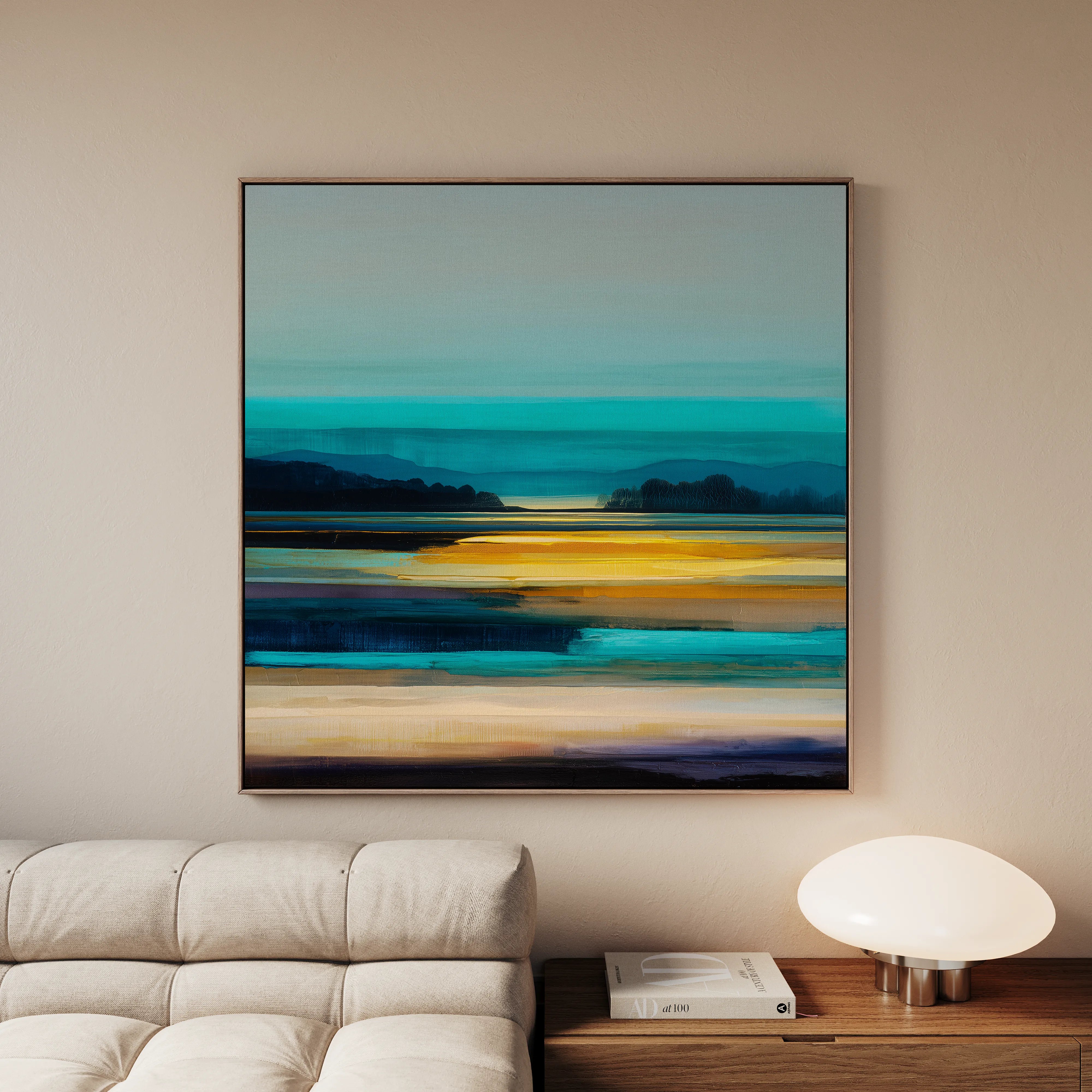 Abstract 1167 Canvas Art 60 x 60 cm / Black