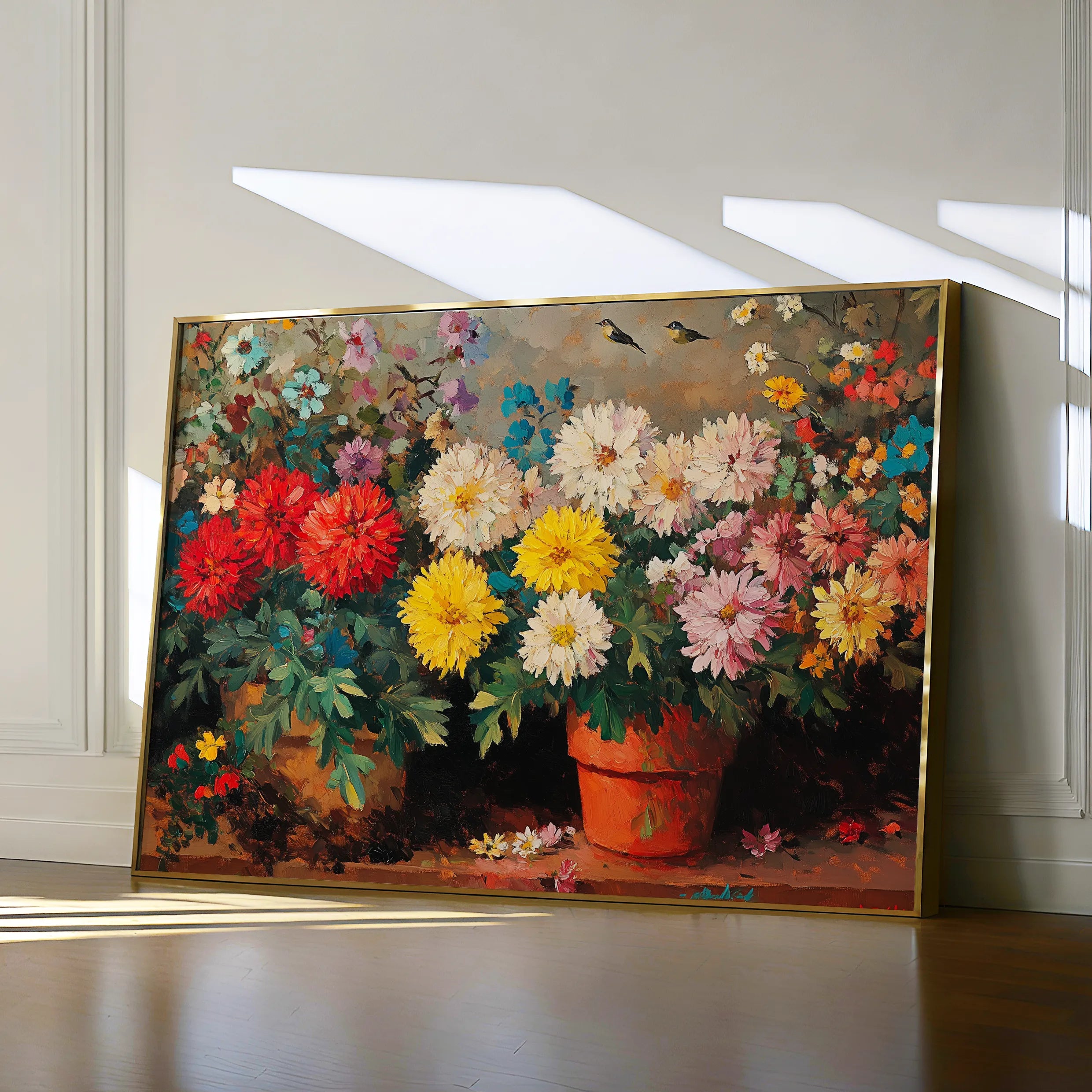 Floral 1167 Canvas Art 60 x 40 cm / Black
