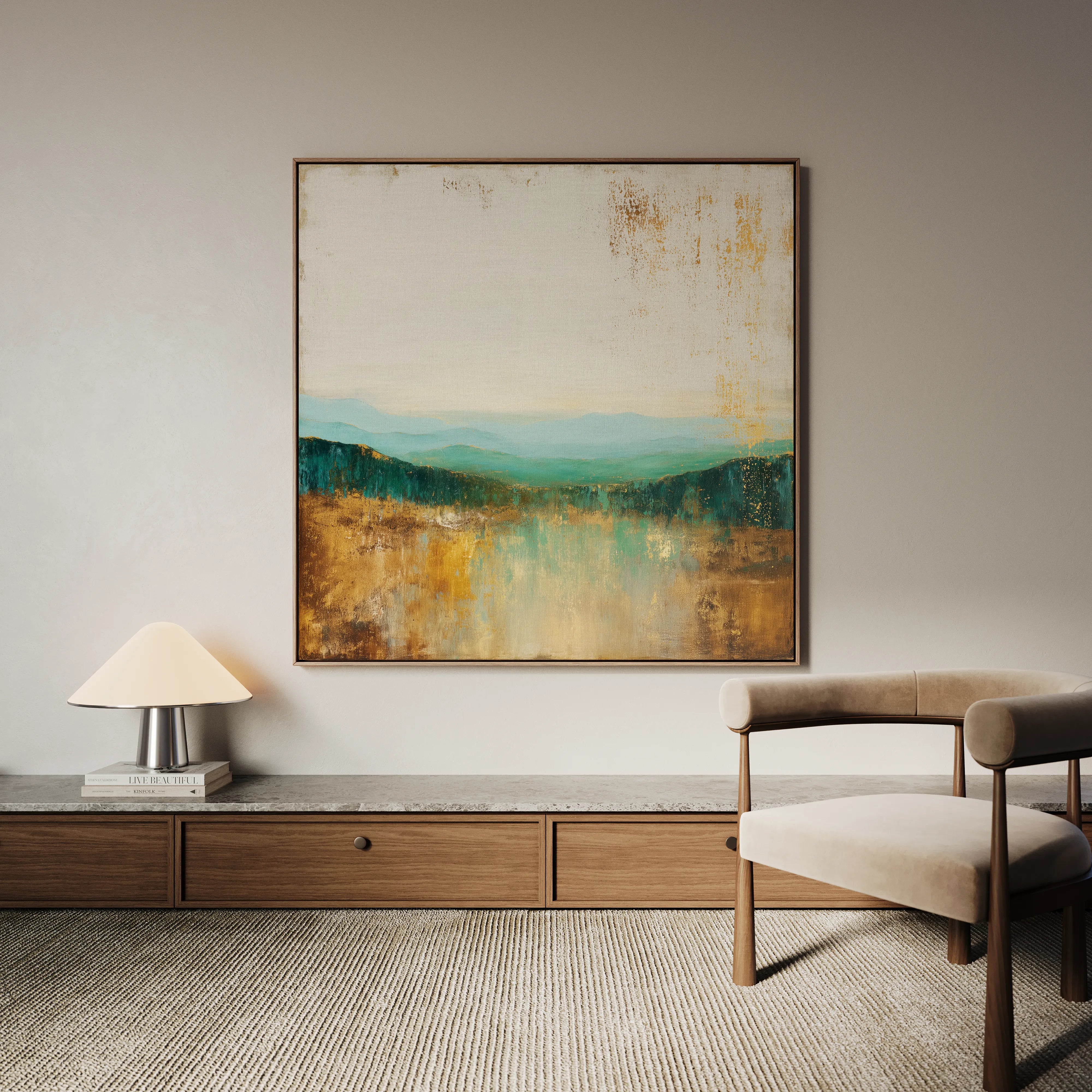 Abstract 1168 Canvas Art 60 x 60 cm / Black