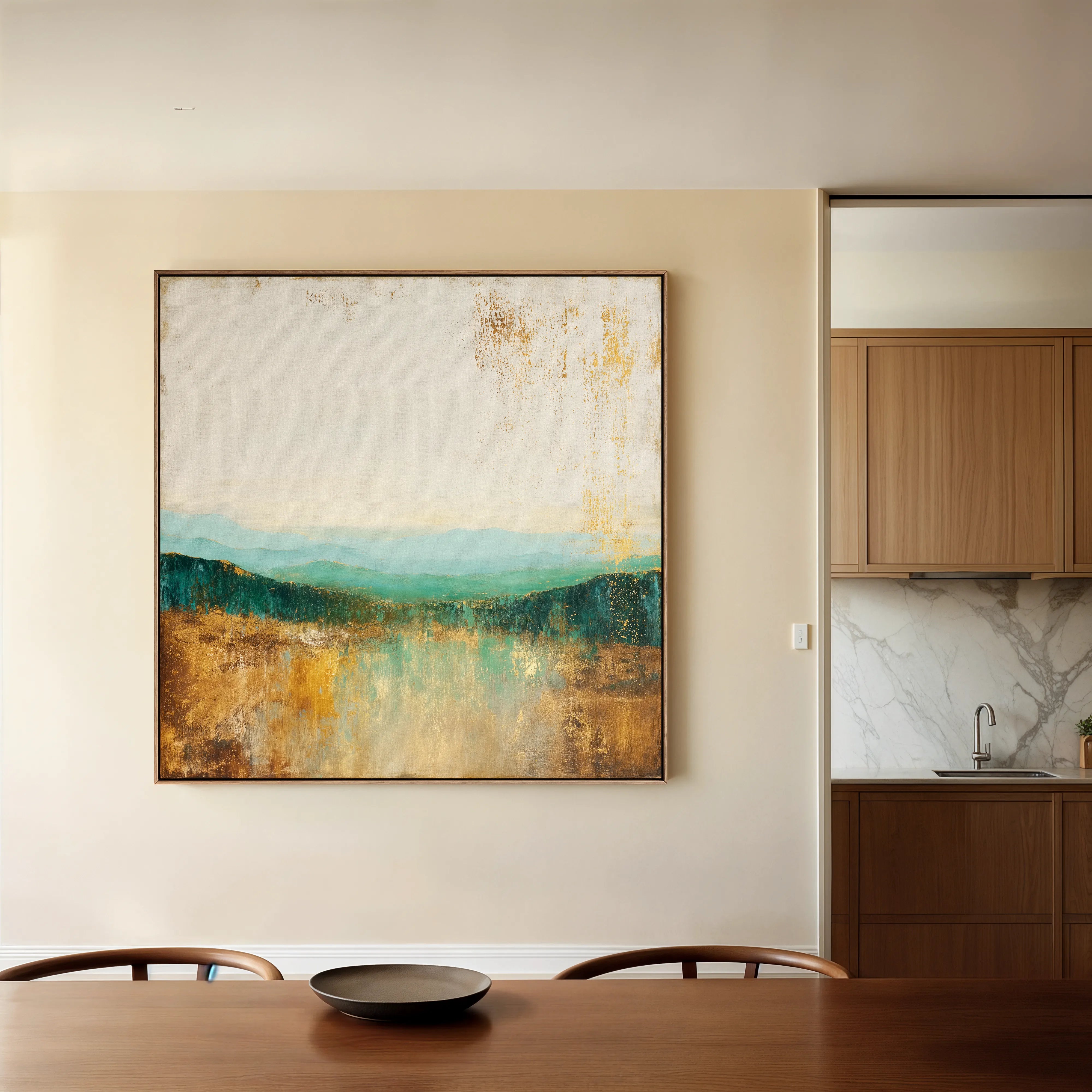 Abstract 1168 Canvas Art 60 x 60 cm / Black