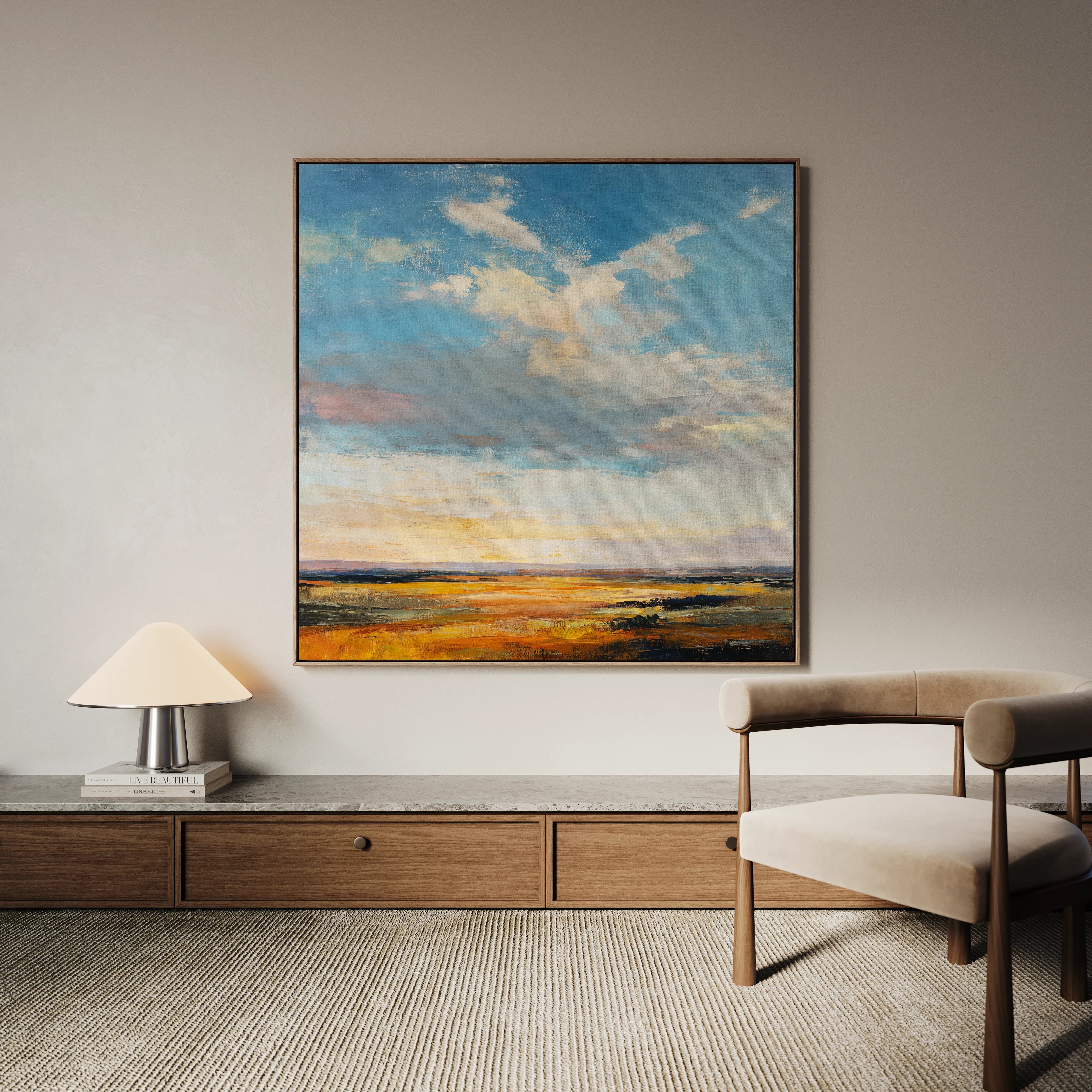 Abstract 1169 Canvas Art 60 x 60 cm / Black