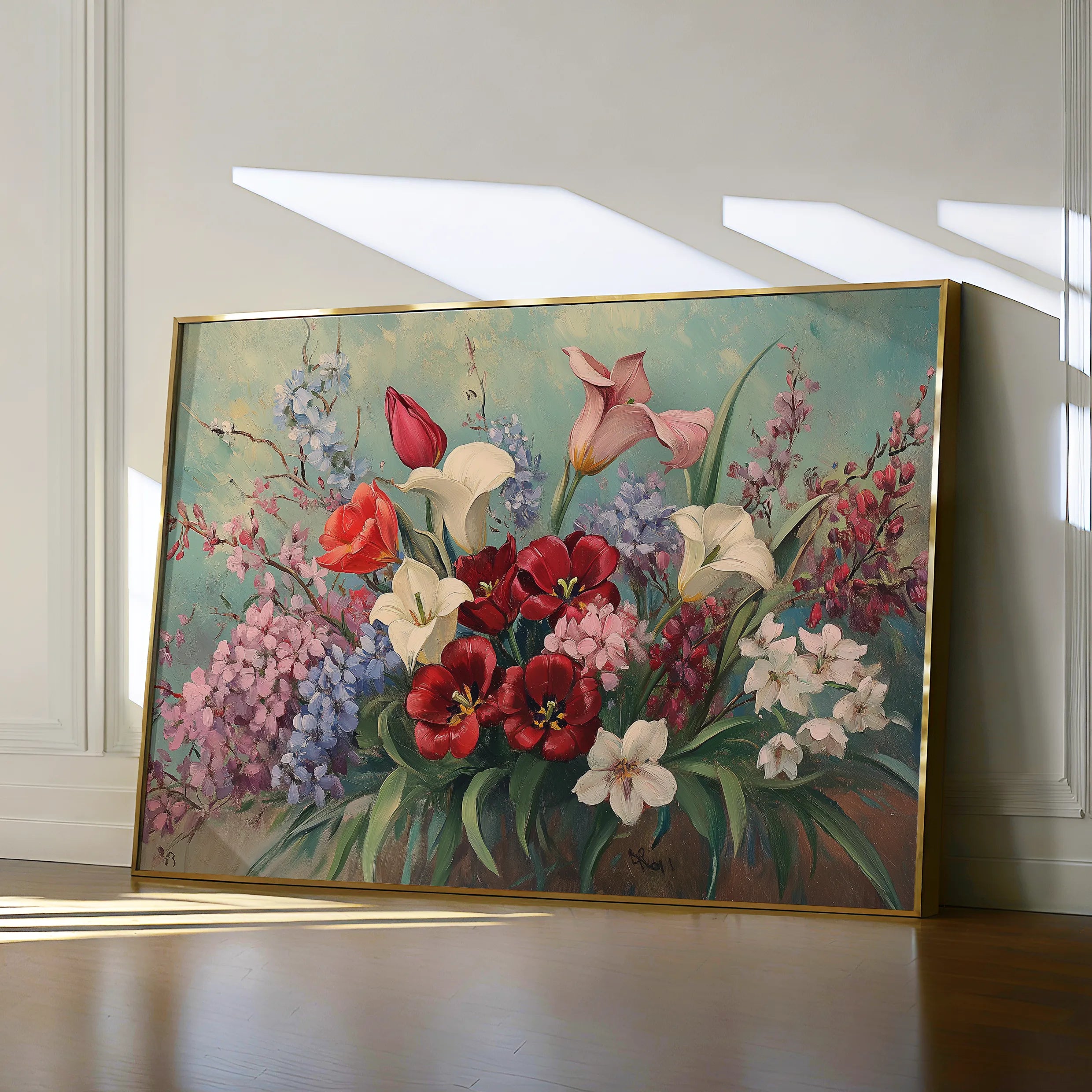 Floral 1169 Canvas Art 60 x 40 cm / Black