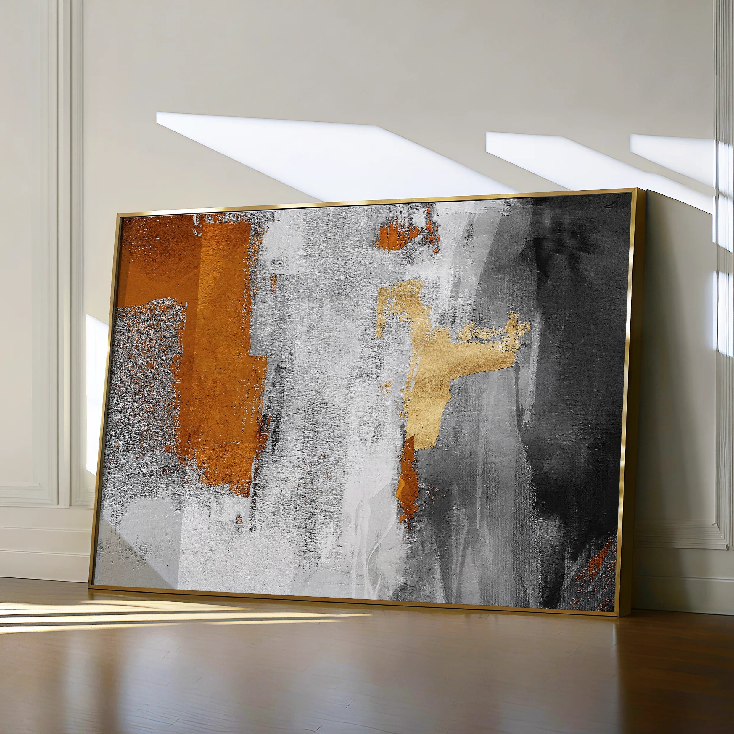 Abstract 117 Canvas Art 60 x 40 cm / Black