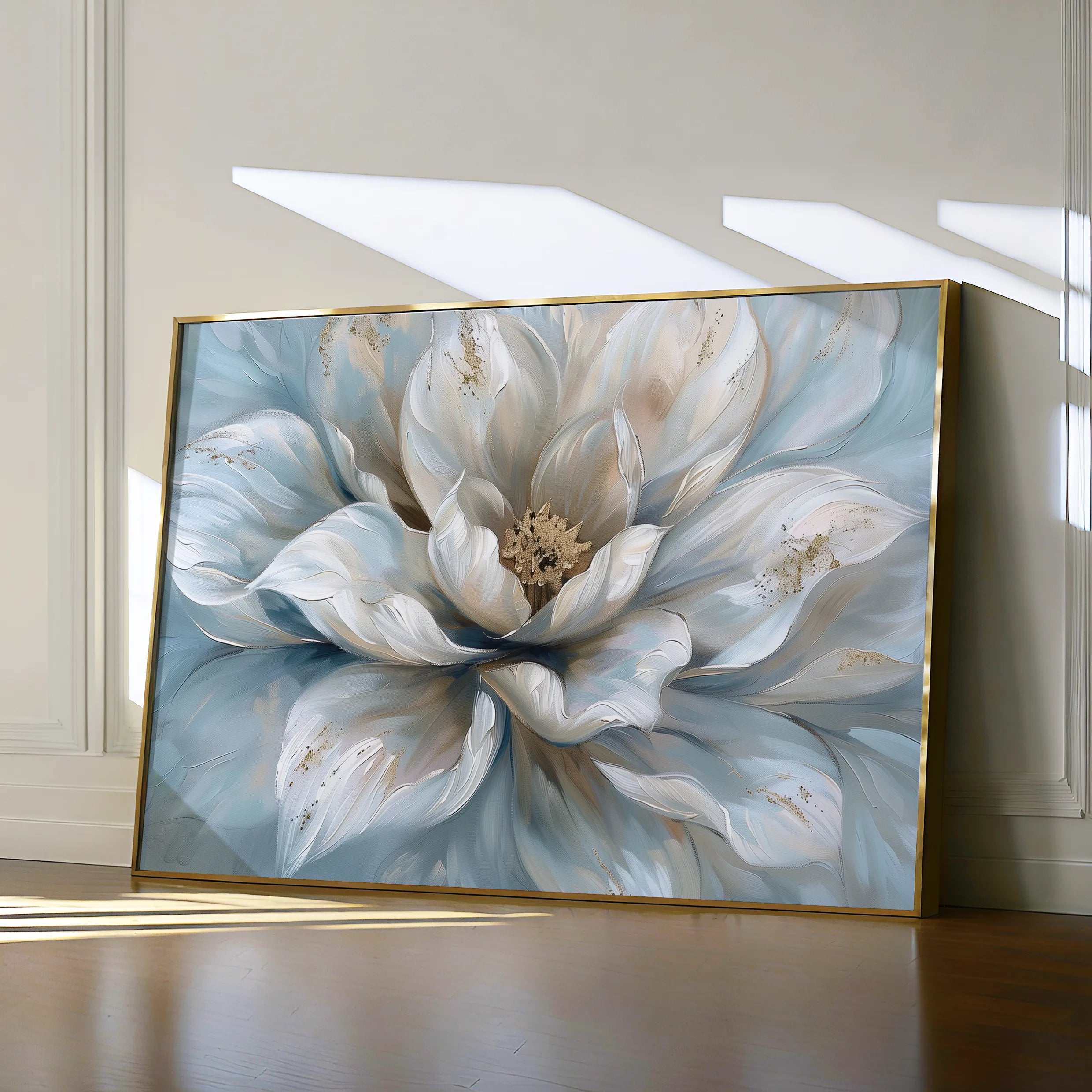 Floral 117 Canvas Art 60 x 40 cm / Black