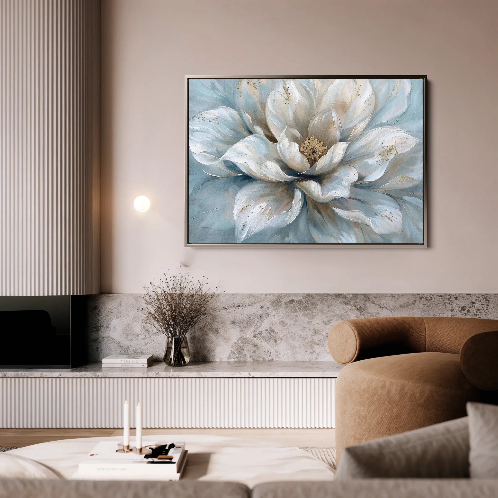 Floral 117 Canvas Art 60 x 40 cm / Black
