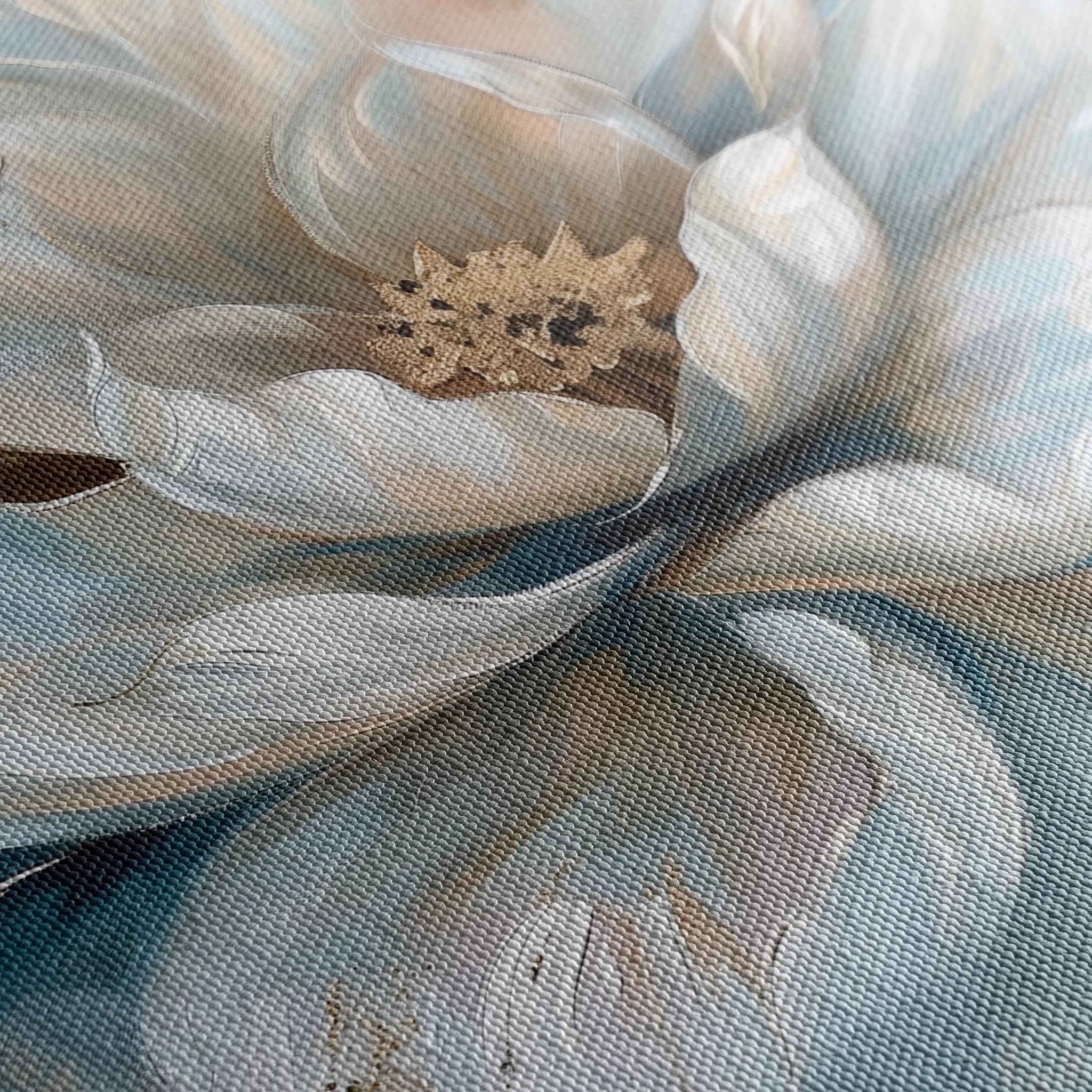 Floral 117 Canvas Art 60 x 40 cm / Black