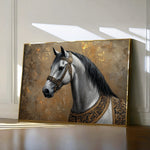 Horses 117 Canvas Art 60 x 40 cm / Black