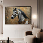 Horses 117 Canvas Art 60 x 40 cm / Black