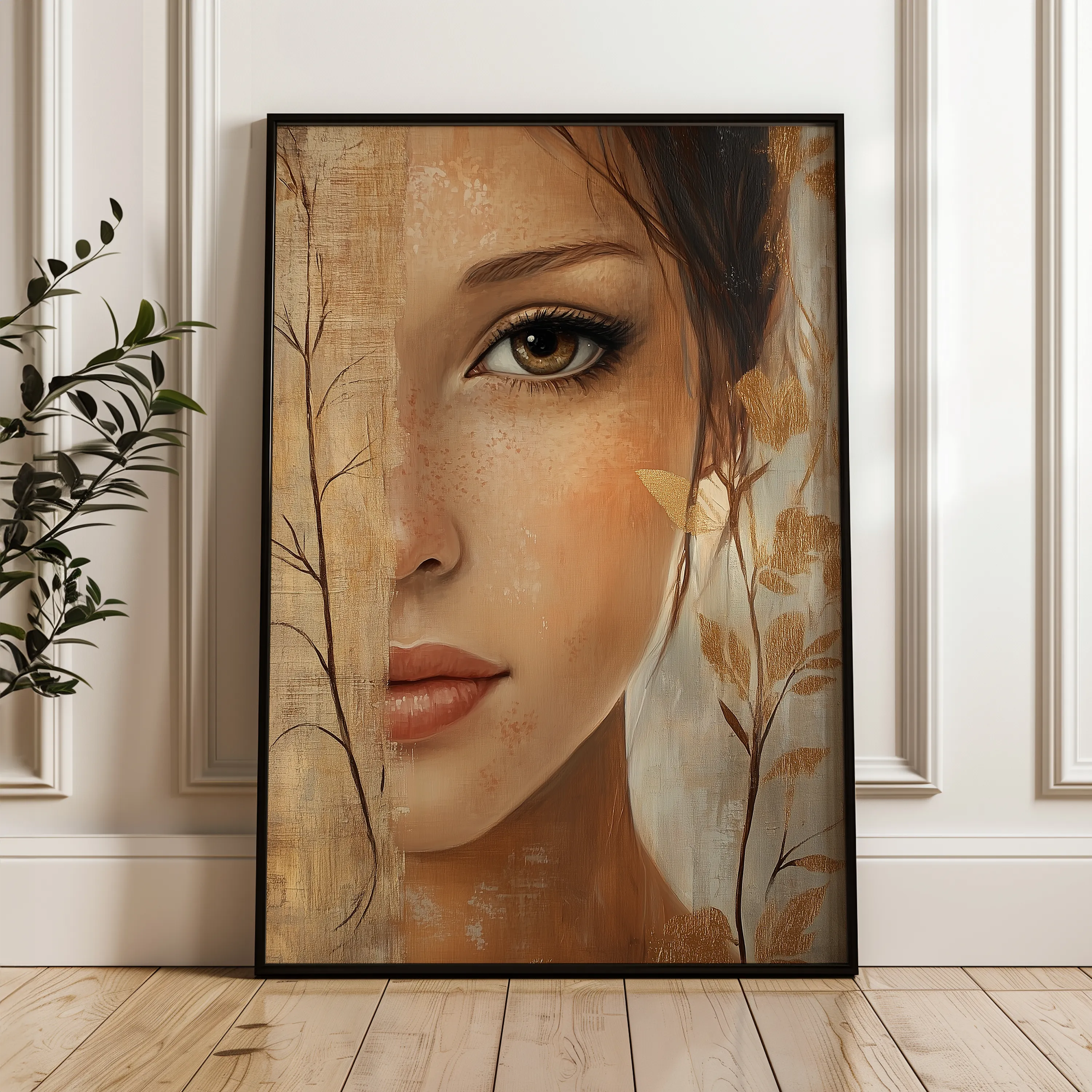 Portrait 117 Canvas Art 60 x 40 cm / Black