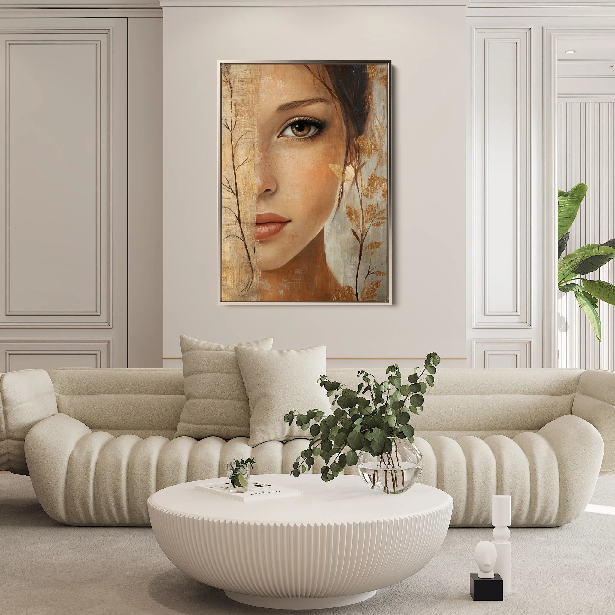 Portrait 117 Canvas Art 60 x 40 cm / Black