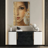 Portrait 117 Canvas Art 60 x 40 cm / Black