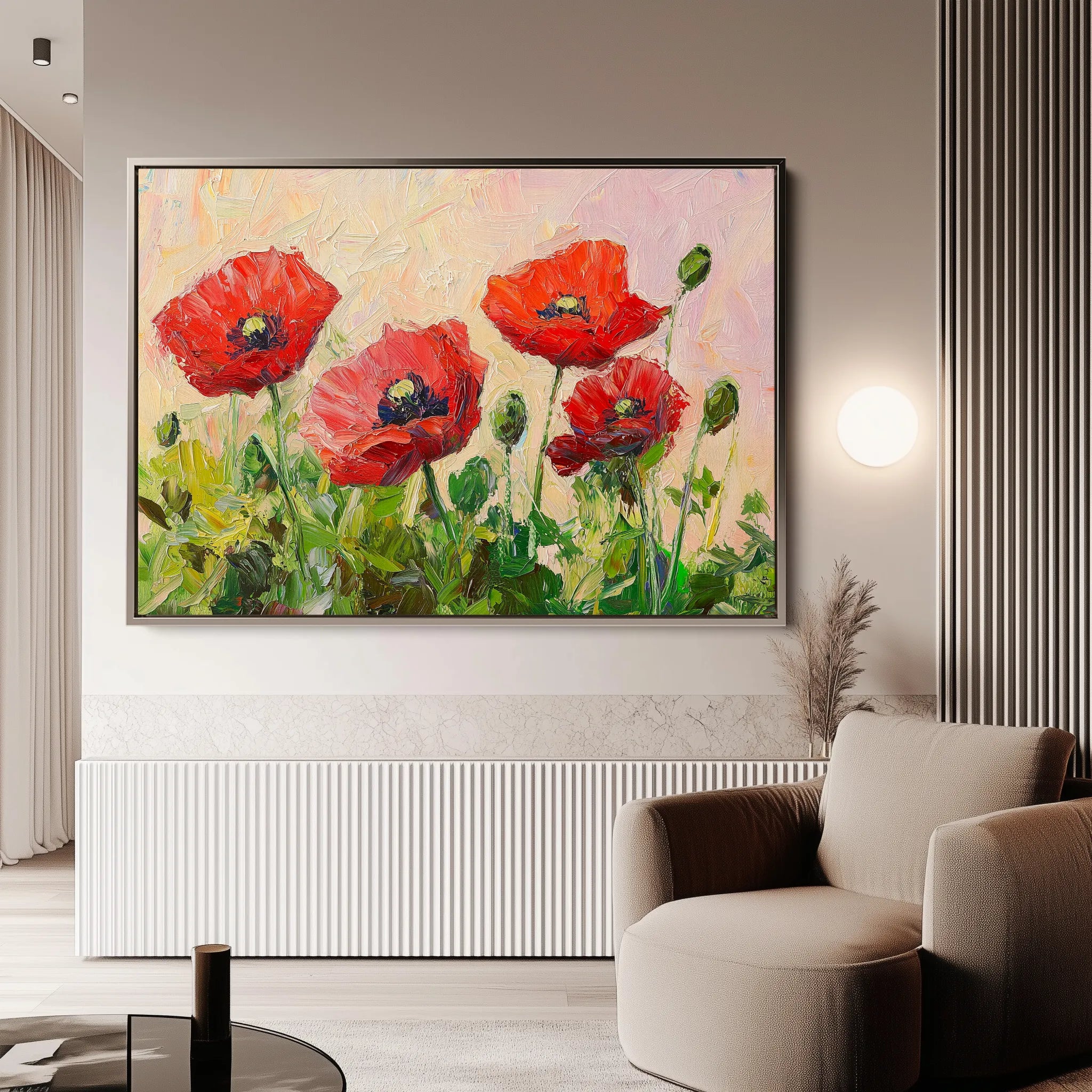 Floral 1170 Canvas Art 60 x 40 cm / Black