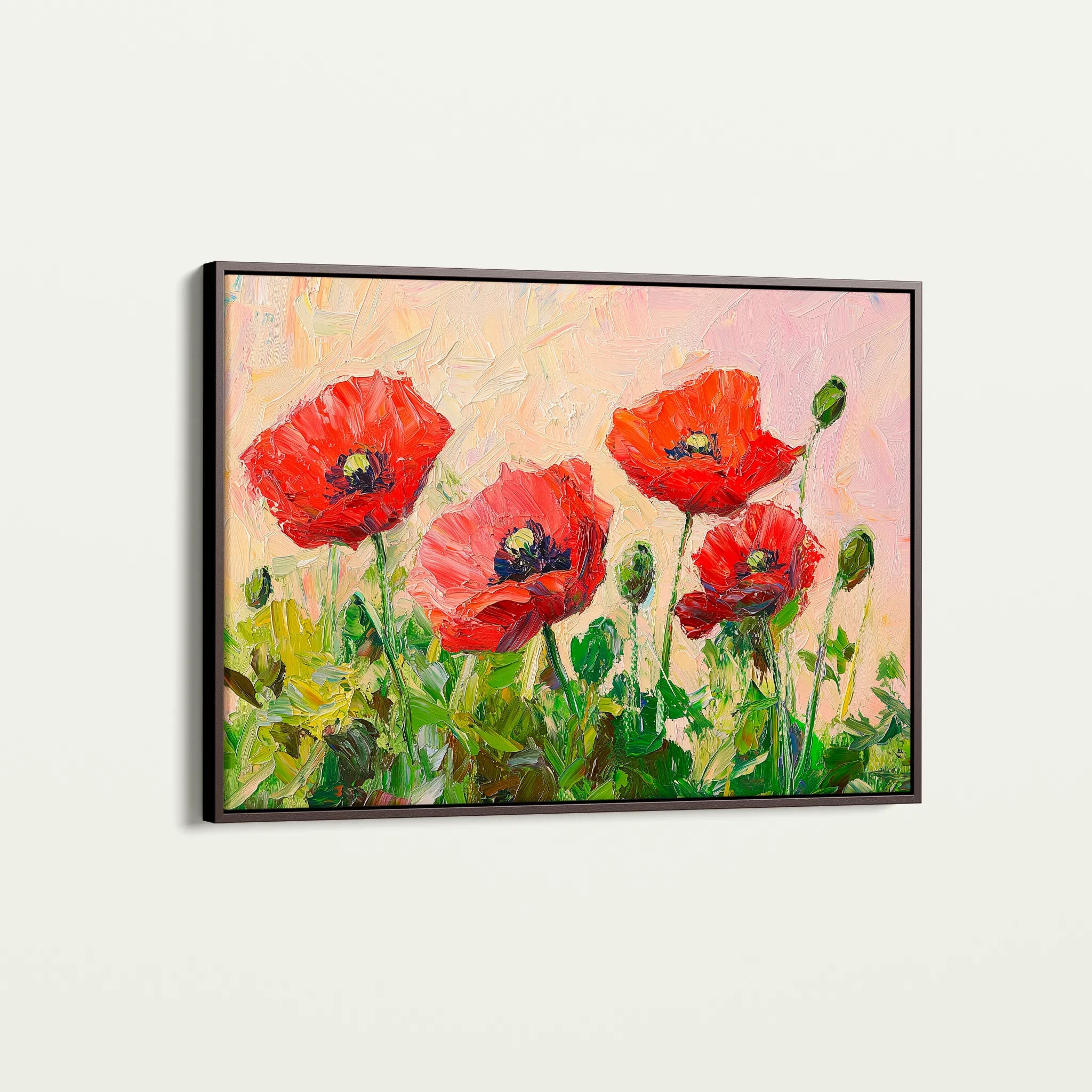 Floral 1170 Canvas Art 60 x 40 cm / Black