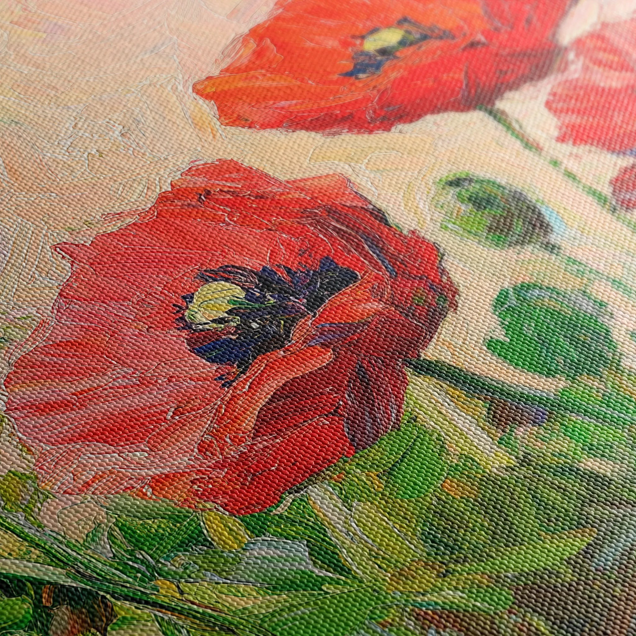 Floral 1170 Canvas Art 60 x 40 cm / Black