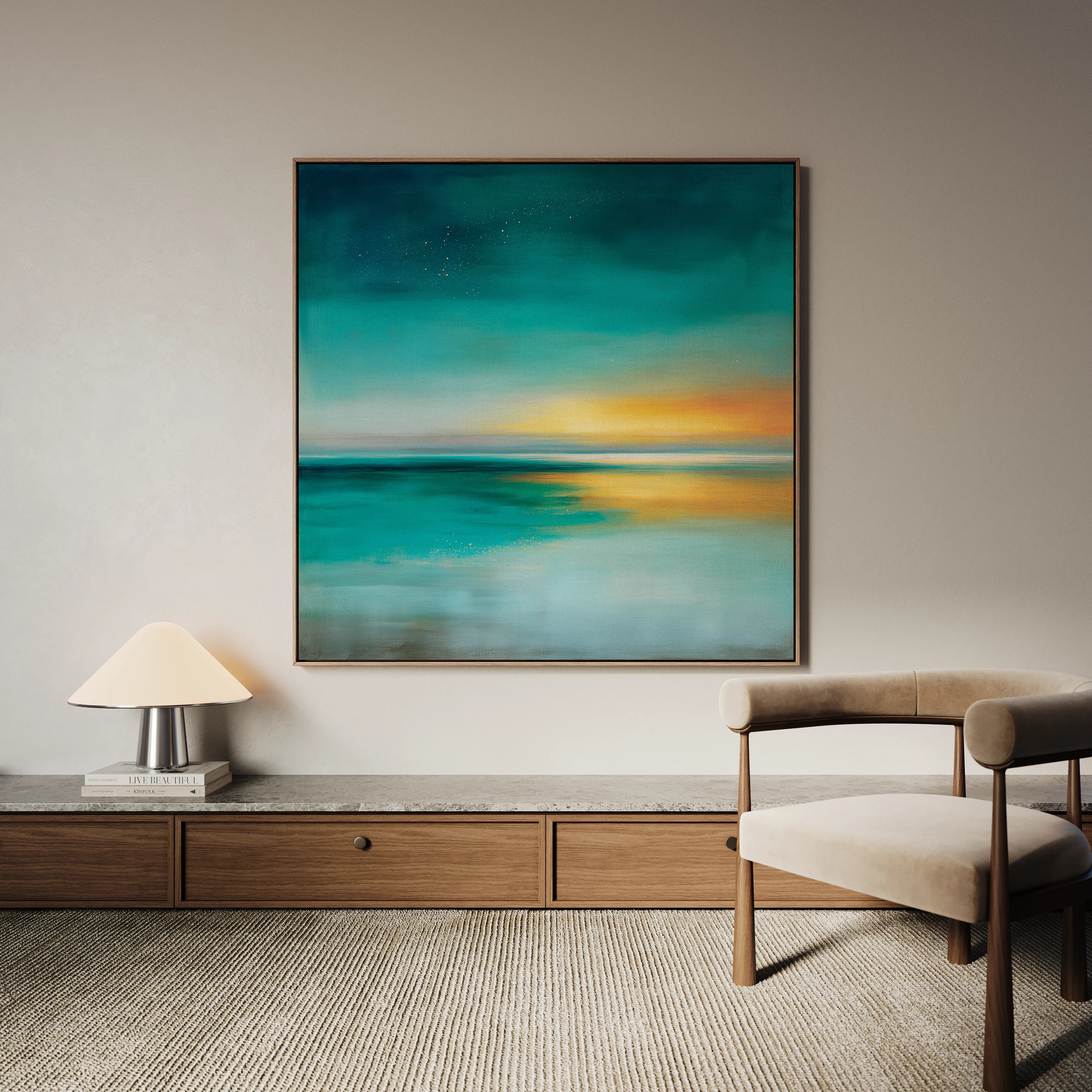 Abstract 1171 Canvas Art 60 x 60 cm / Black