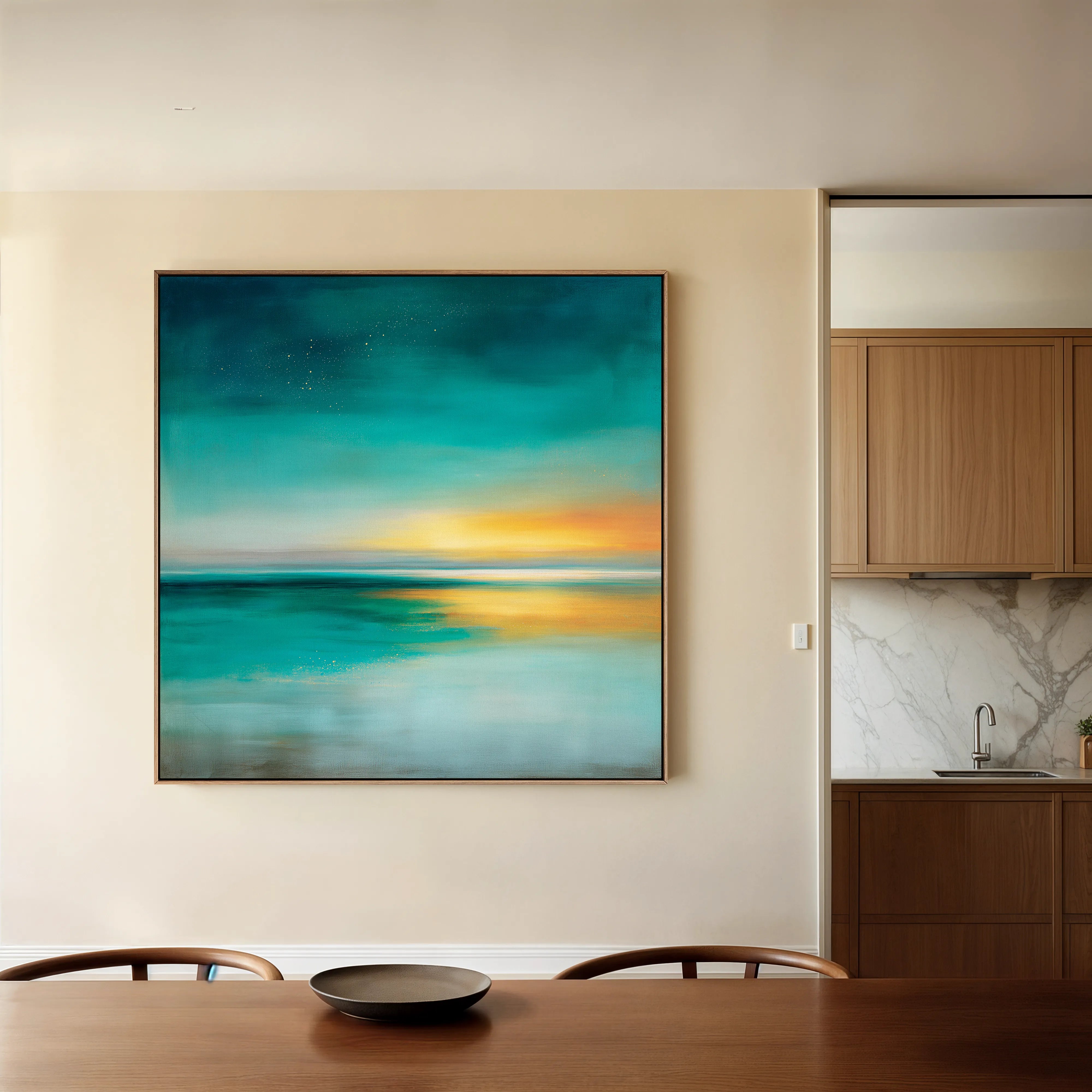 Abstract 1171 Canvas Art 60 x 60 cm / Black