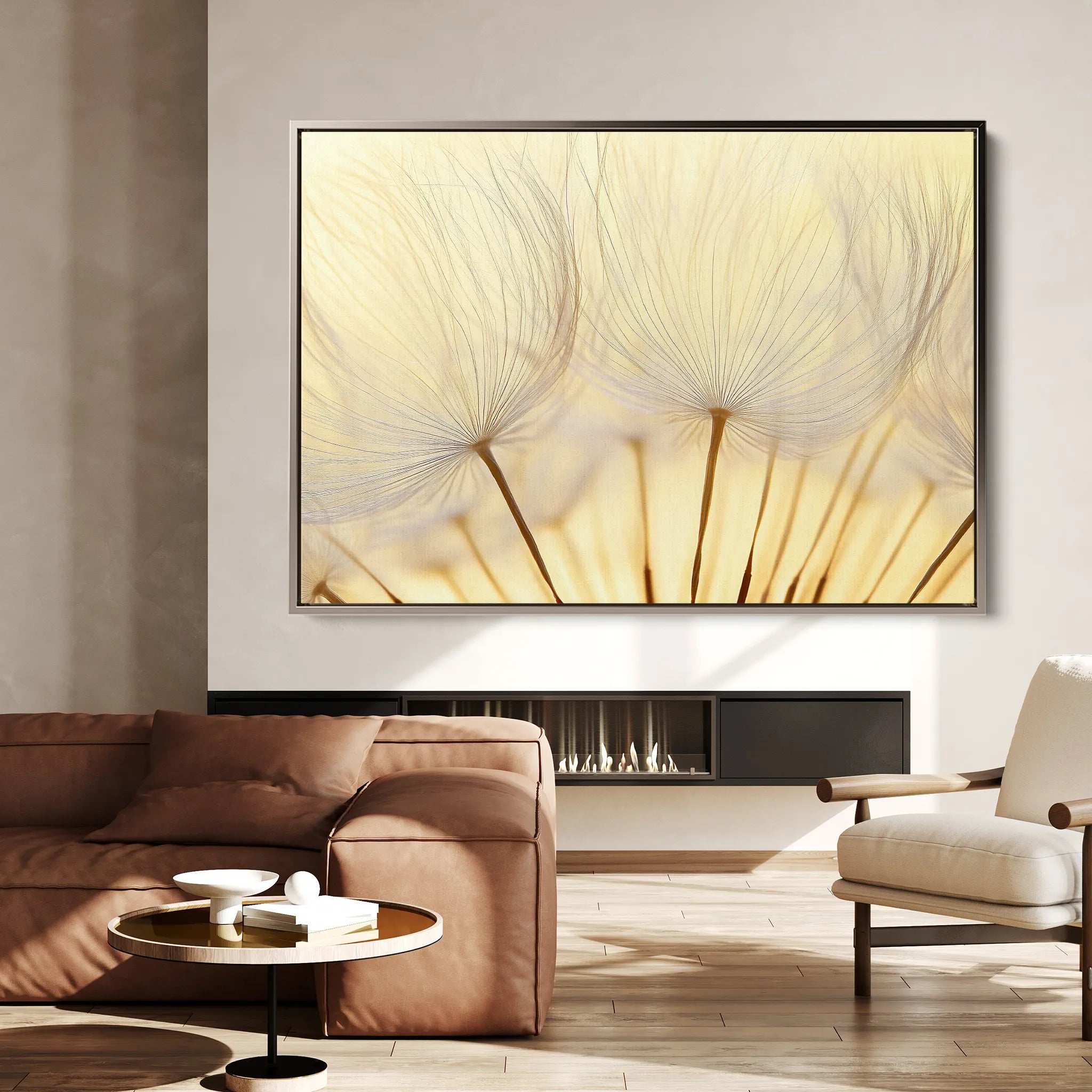 Floral 1171 Canvas Art 60 x 40 cm / Black