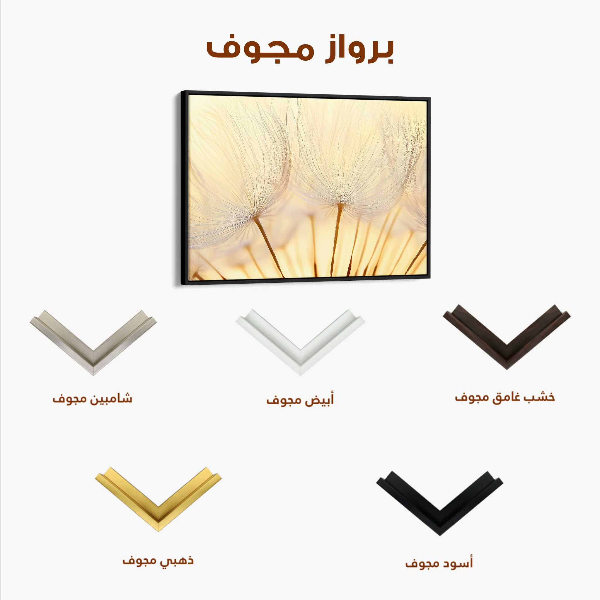 Floral 1171 Canvas Art 60 x 40 cm / Black