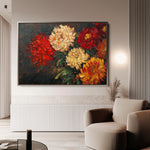 Floral 1172 Canvas Art 60 x 40 cm / Black