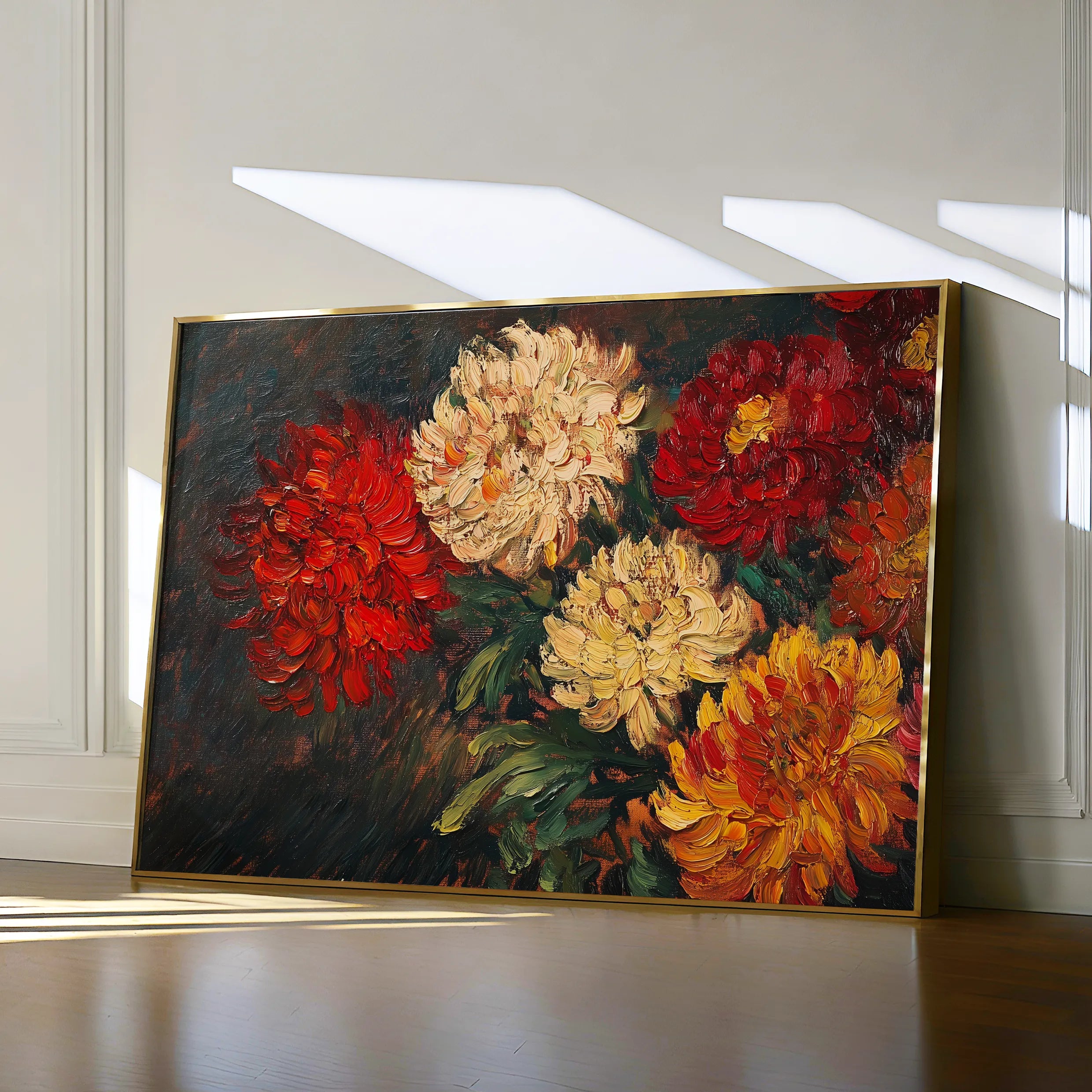 Floral 1172 Canvas Art 60 x 40 cm / Black