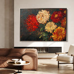 Floral 1172 Canvas Art 60 x 40 cm / Black