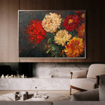 Floral 1172 Canvas Art 60 x 40 cm / Black