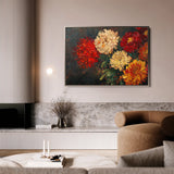 Floral 1172 Canvas Art 60 x 40 cm / Black