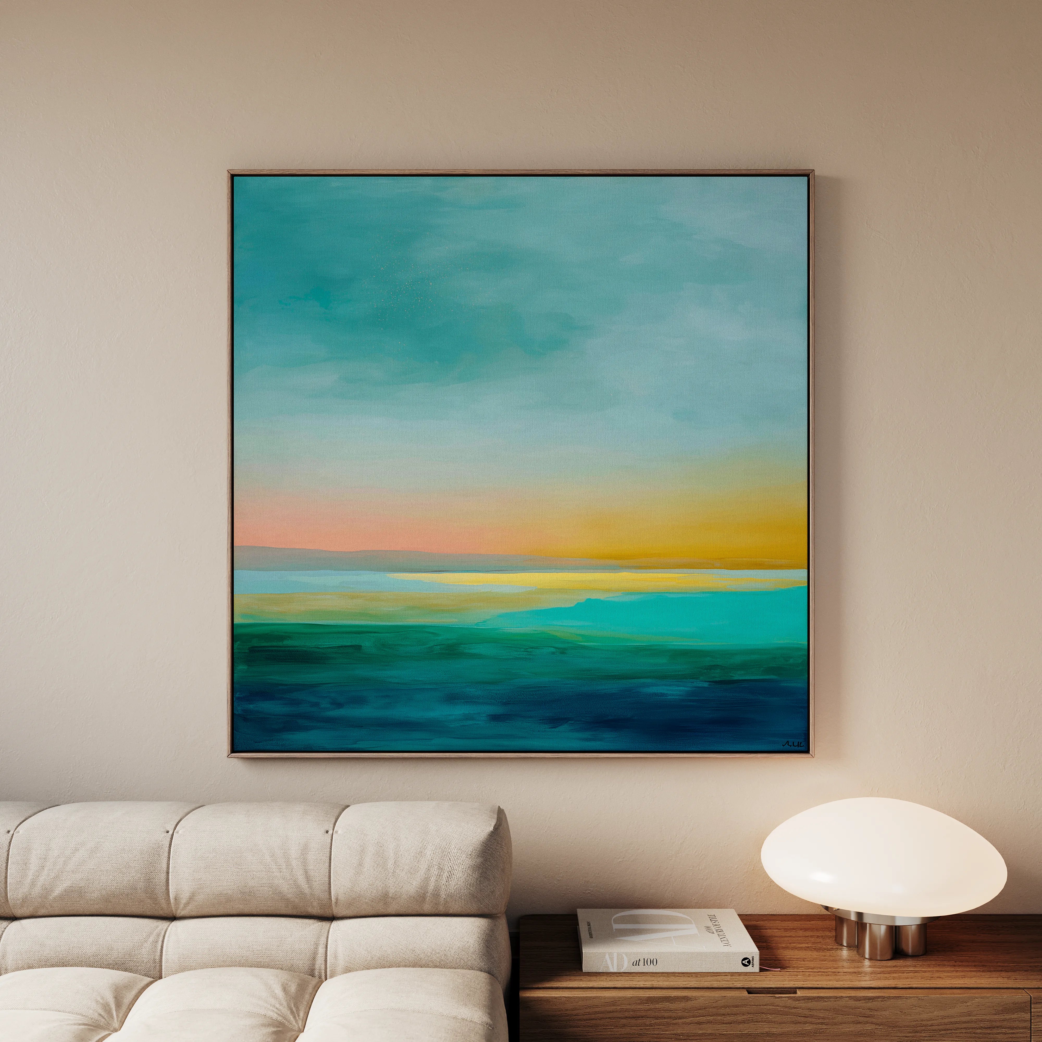 Abstract 1173 Canvas Art 60 x 60 cm / Black