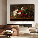 Floral 1173 Canvas Art 60 x 40 cm / Black