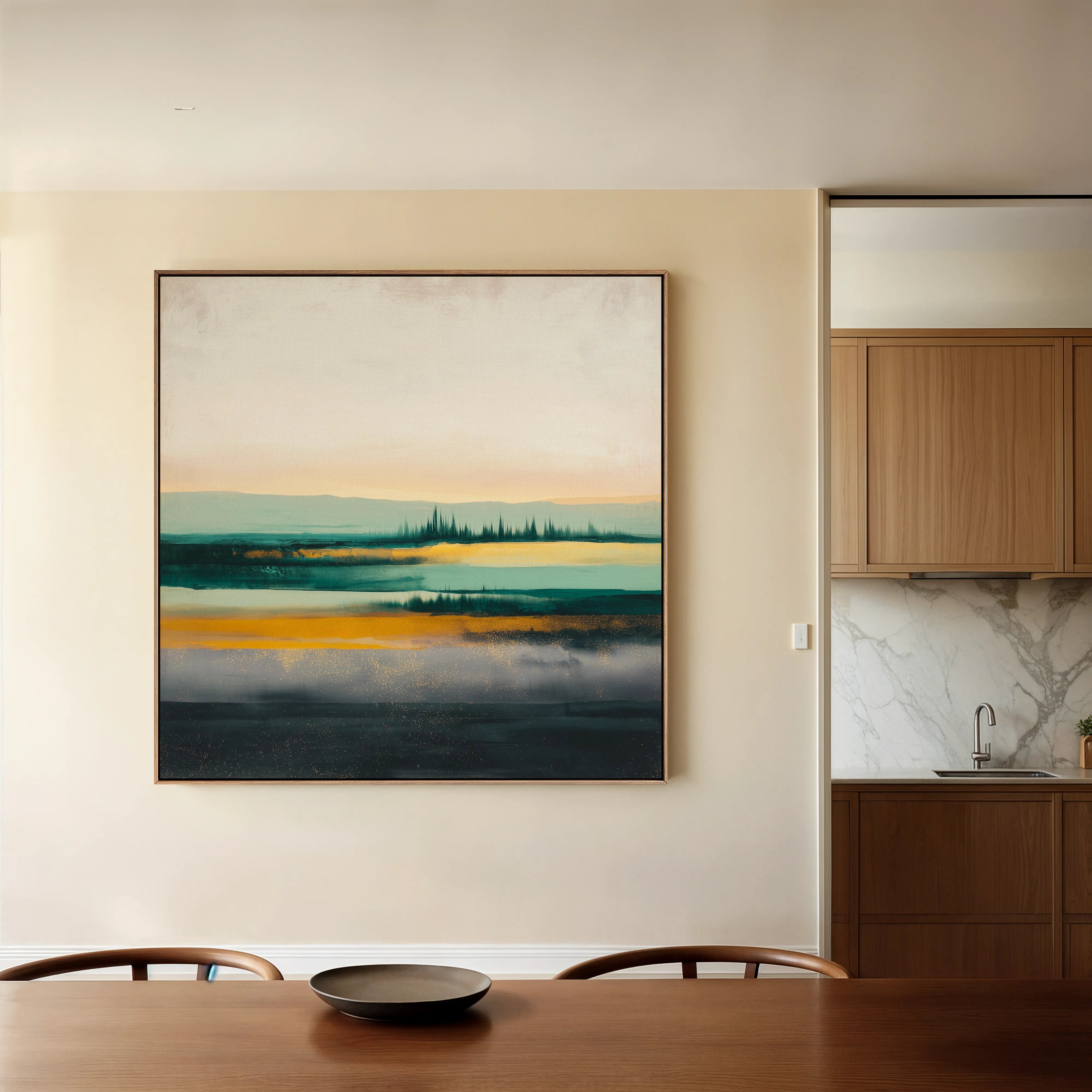 Abstract 1174 Canvas Art 60 x 60 cm / Black