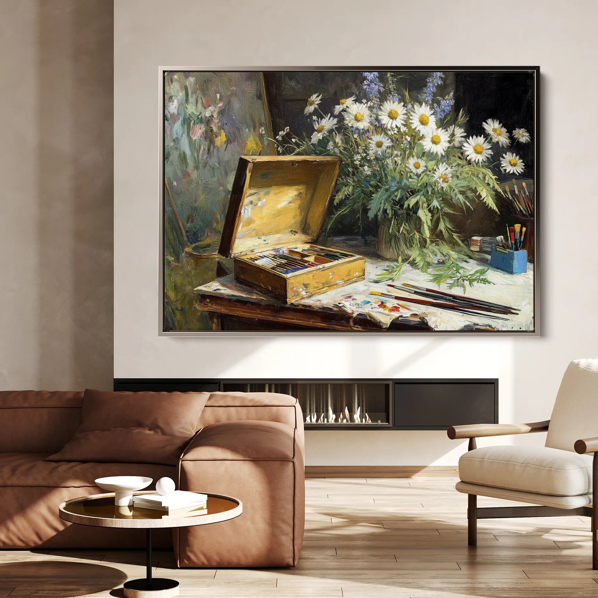 Floral 1174 Canvas Art 60 x 40 cm / Black