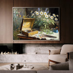 Floral 1174 Canvas Art 60 x 40 cm / Black