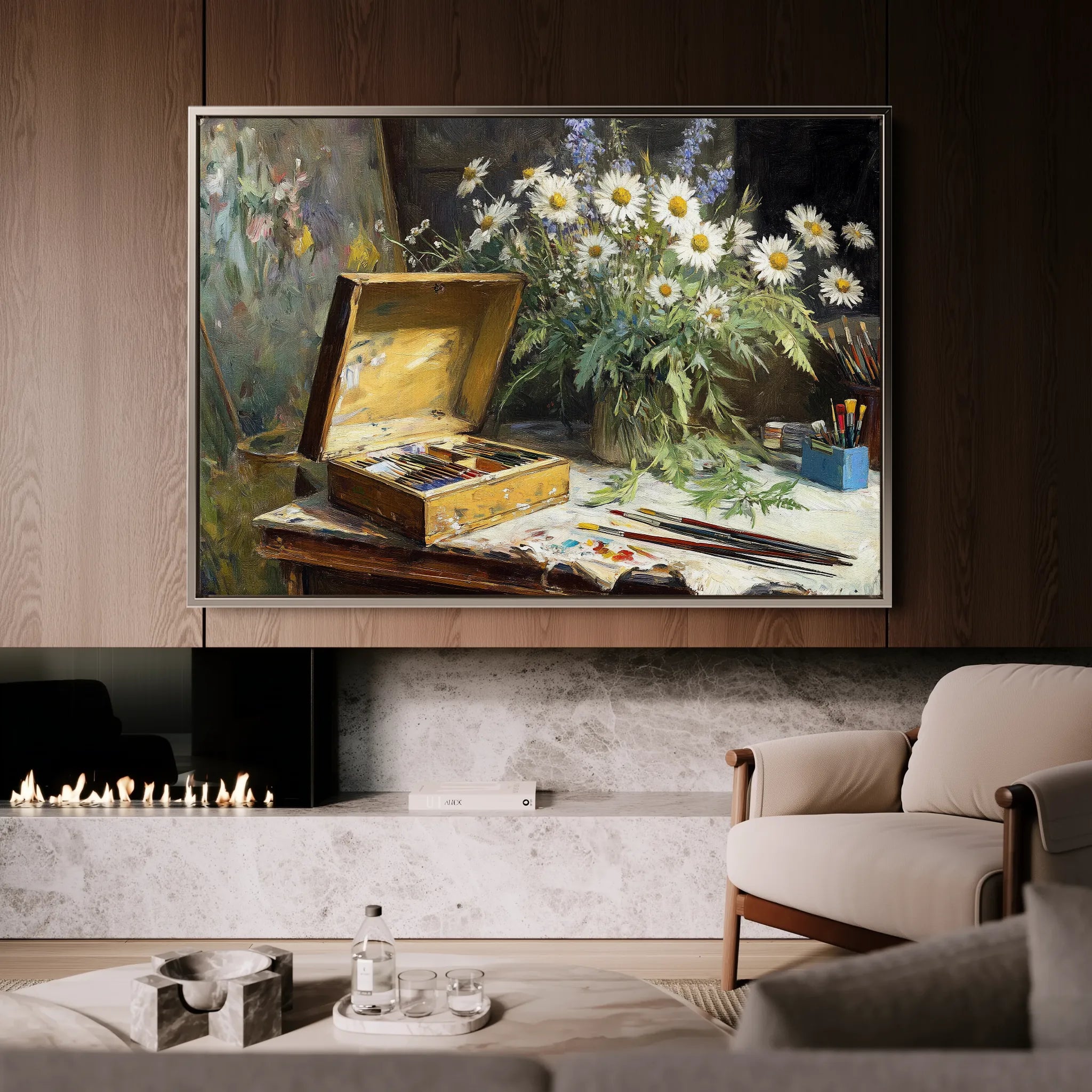 Floral 1174 Canvas Art 60 x 40 cm / Black