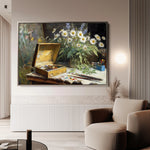 Floral 1174 Canvas Art 60 x 40 cm / Black