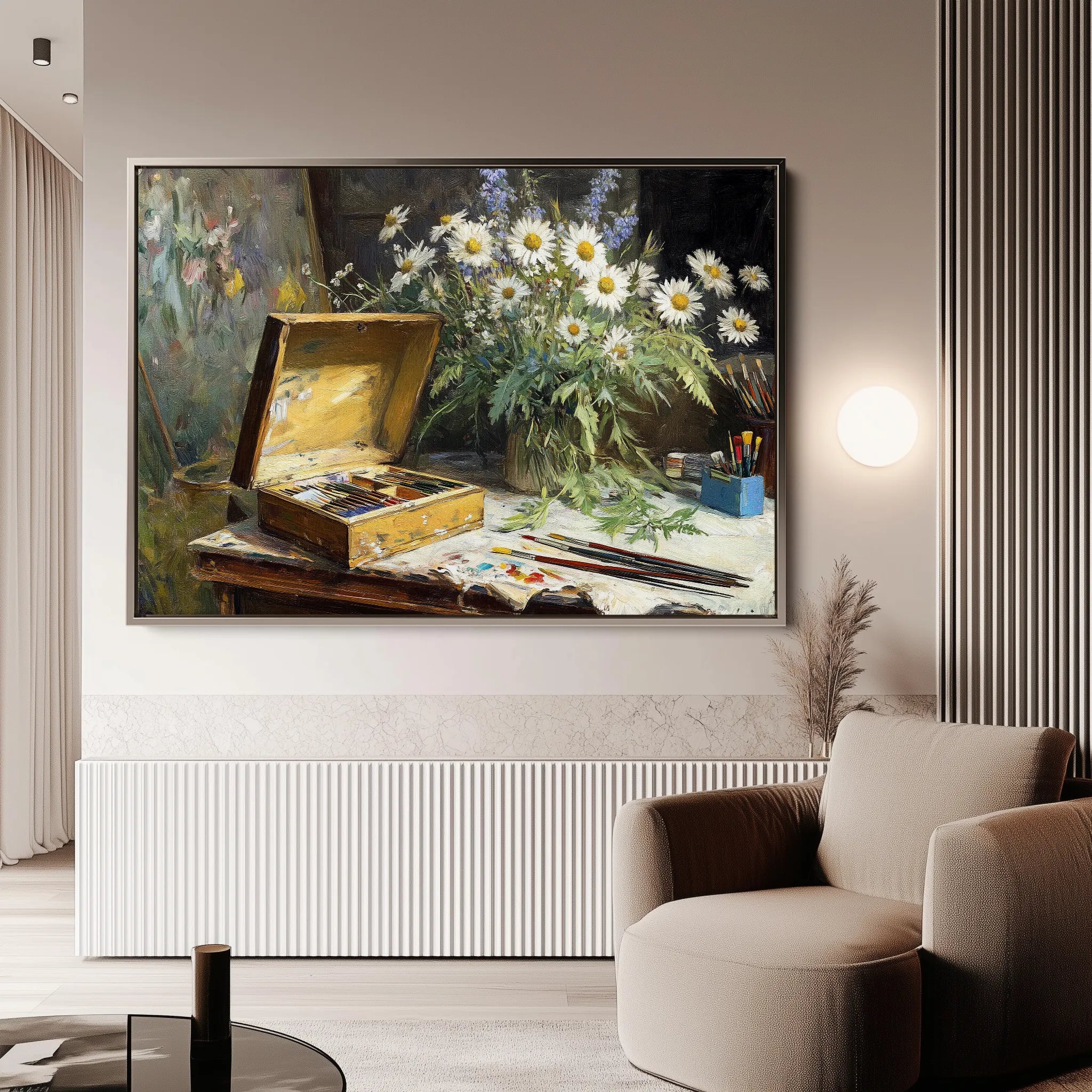 Floral 1174 Canvas Art 60 x 40 cm / Black