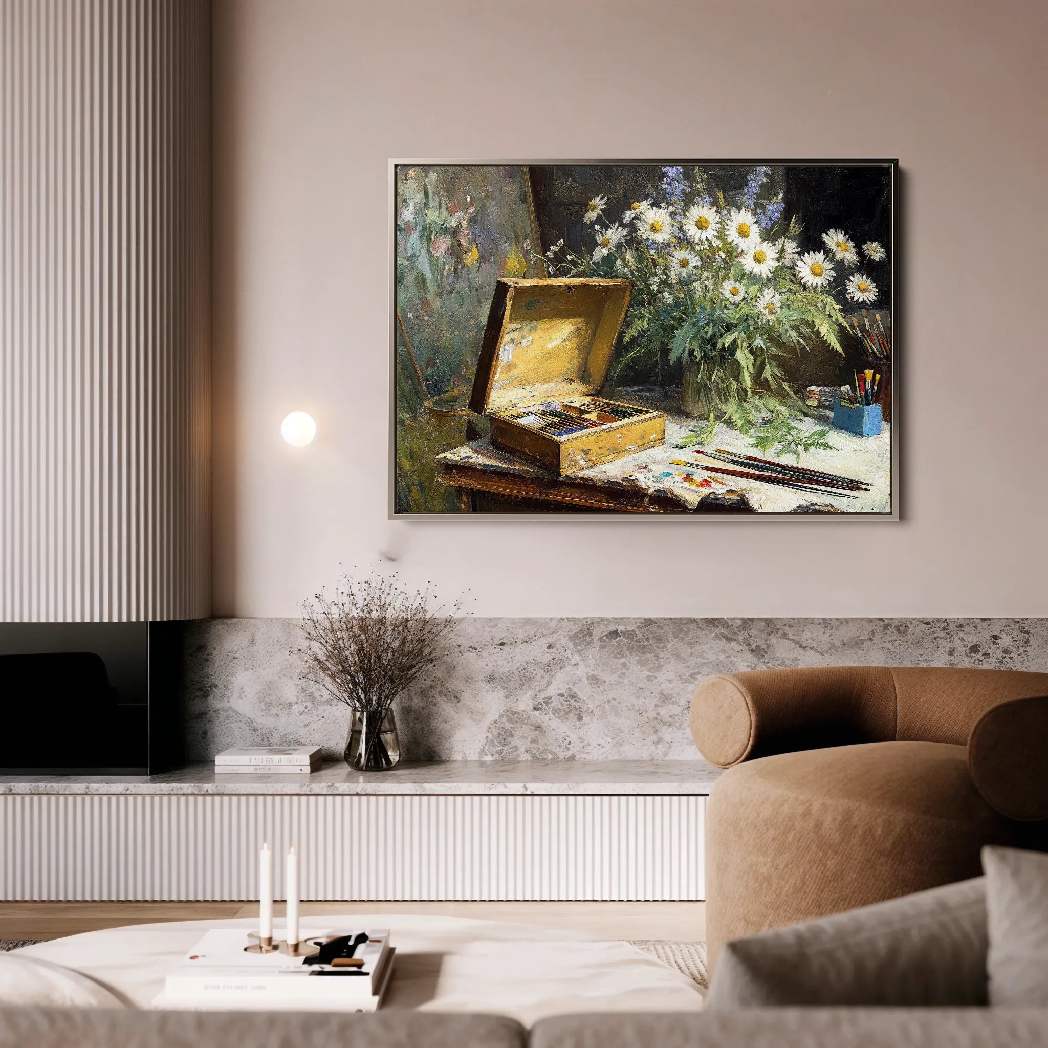 Floral 1174 Canvas Art 60 x 40 cm / Black