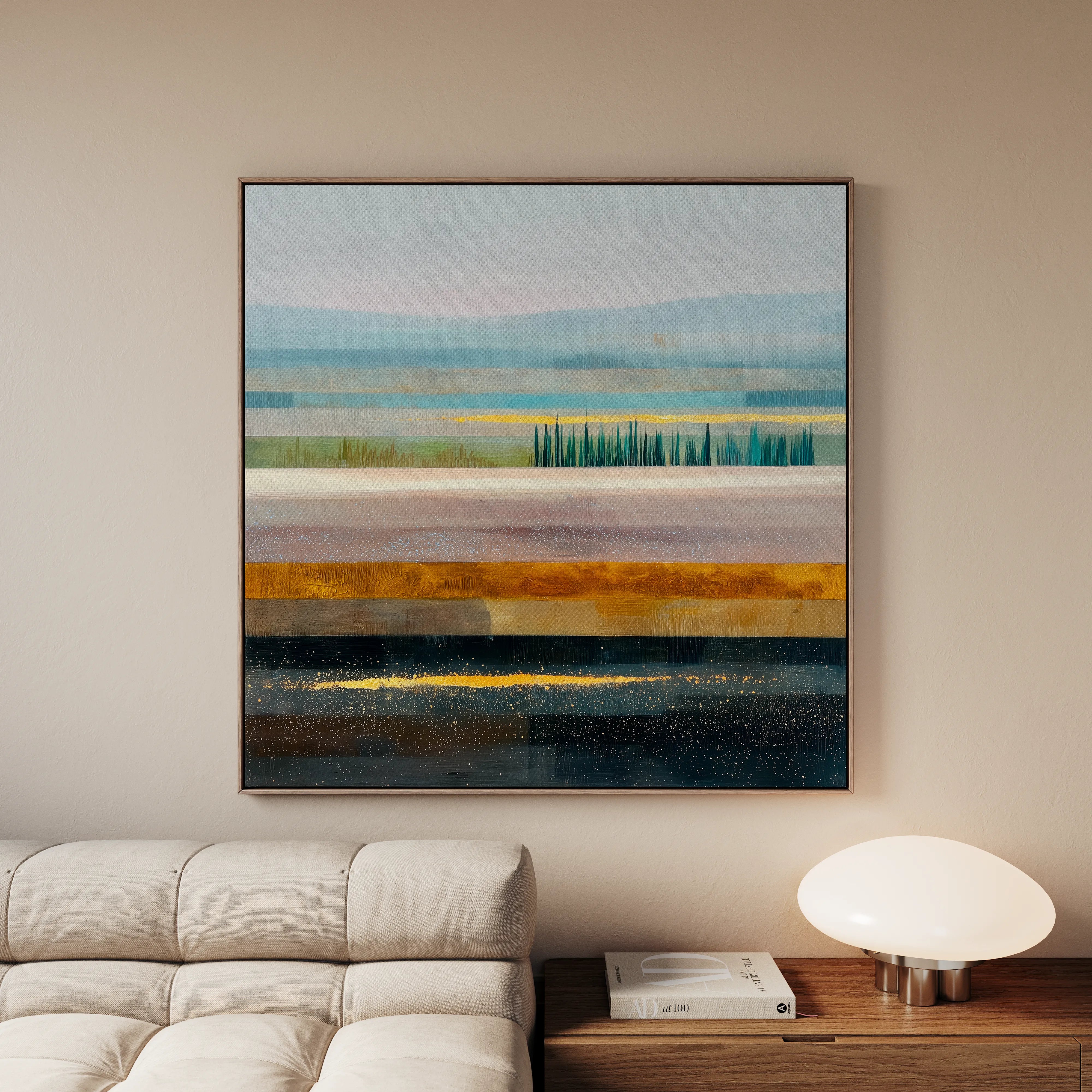 Abstract 1175 Canvas Art 60 x 60 cm / Black