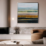 Abstract 1175 Canvas Art 60 x 60 cm / Black