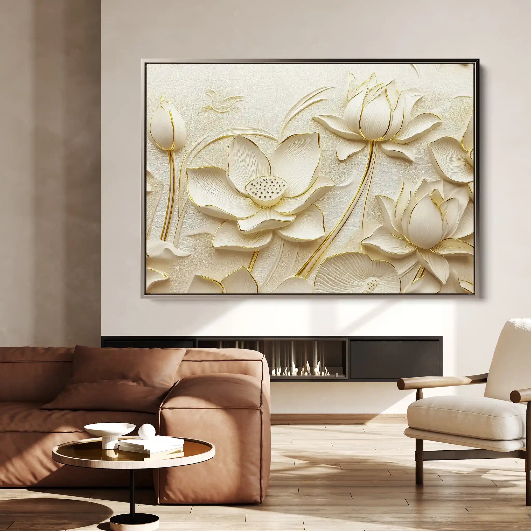 Floral 1175 Canvas Art 60 x 40 cm / Black