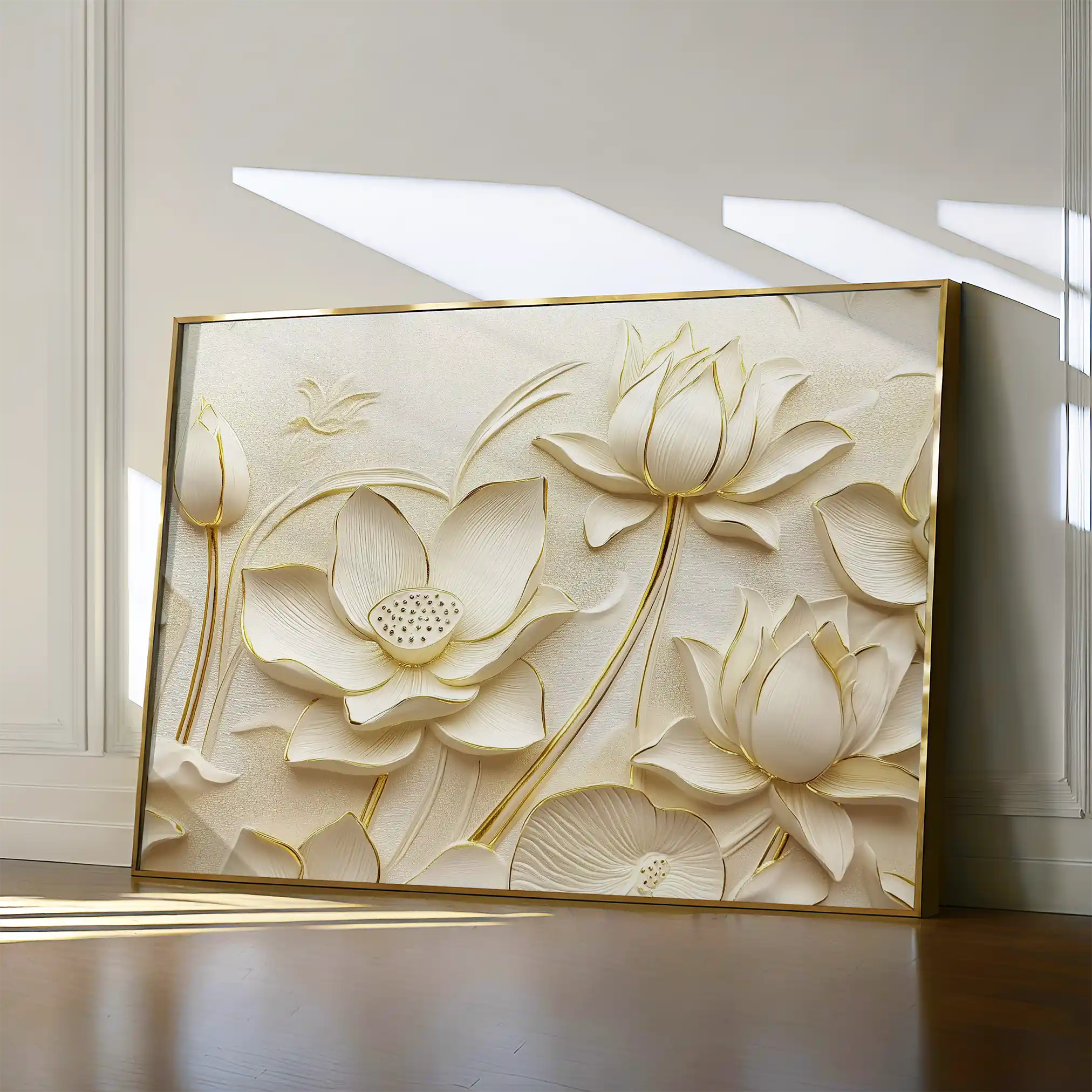 Floral 1175 Canvas Art 60 x 40 cm / Black
