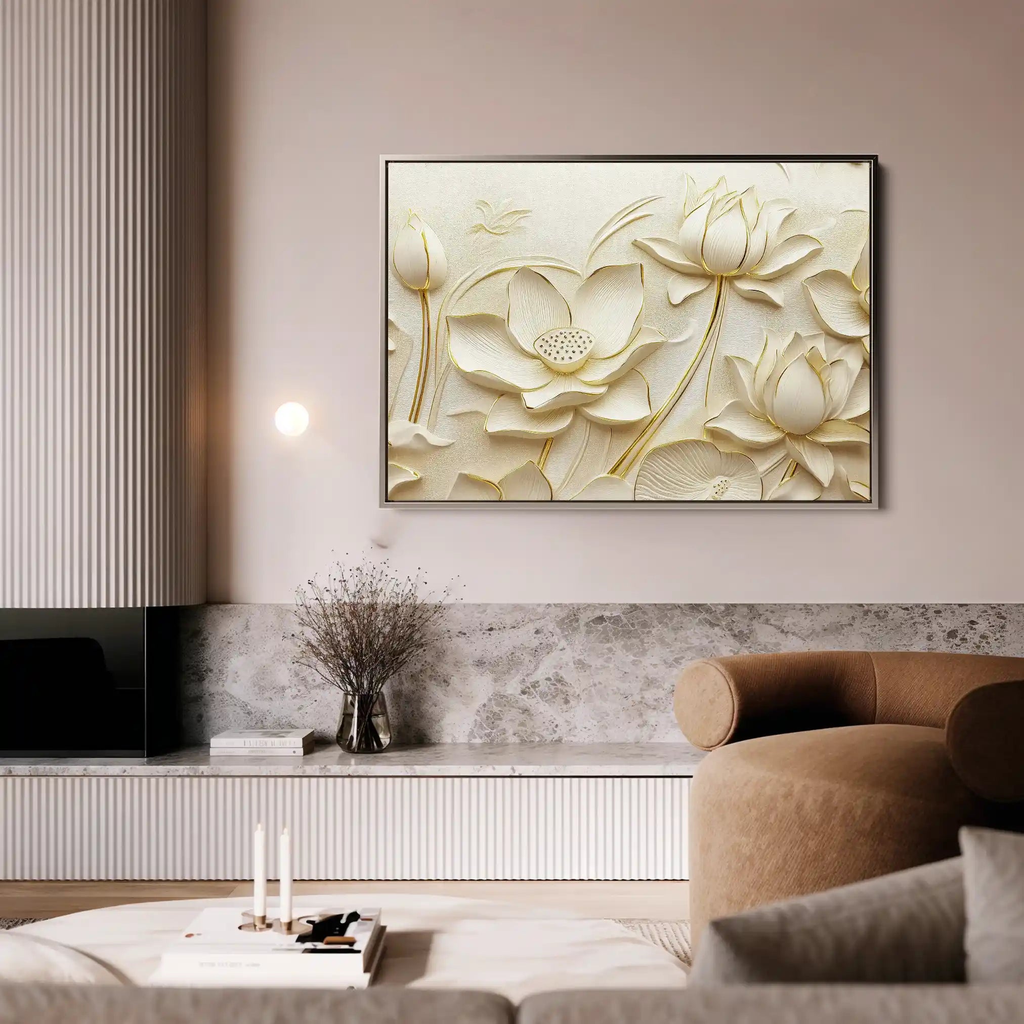 Floral 1175 Canvas Art 60 x 40 cm / Black